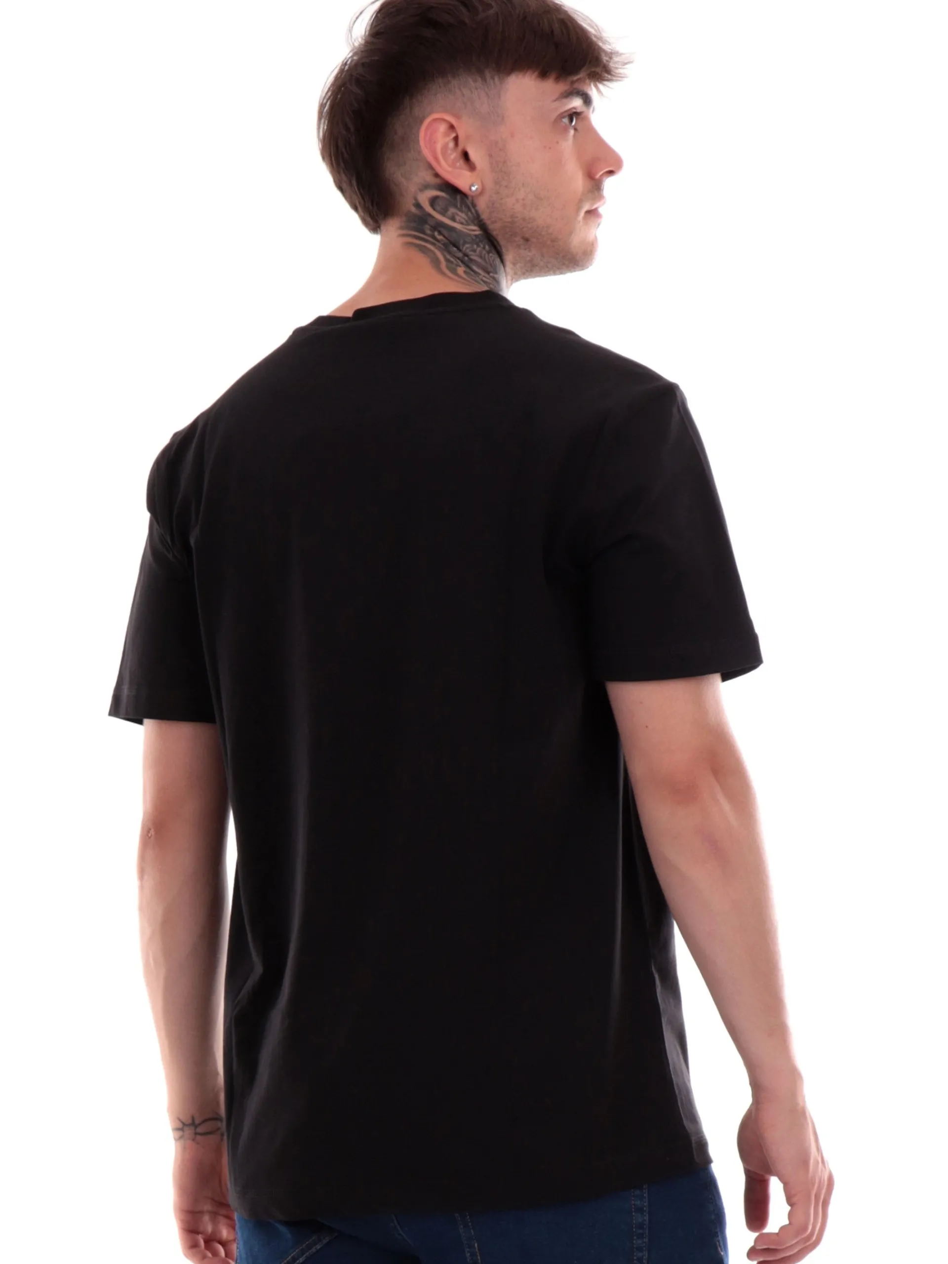 CALVIN KLEIN T-Shirt*T-shirt nera da uomo logo ricamato J30J325649