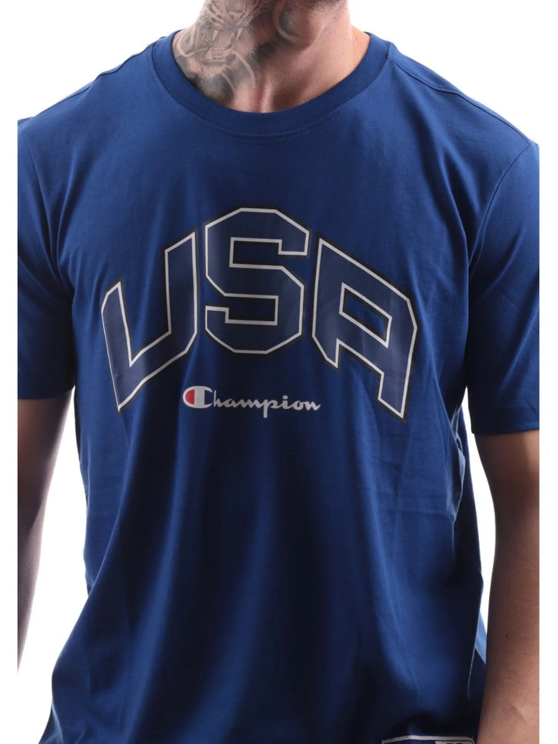 CHAMPION T-Shirt*T-shirt blu da uomo USA 219747