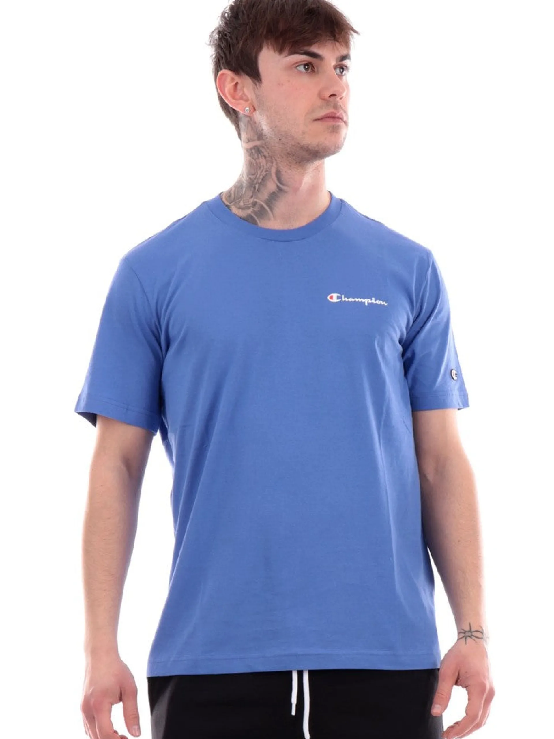 CHAMPION T-Shirt*T-Shirt blu da uomo con logo 219838