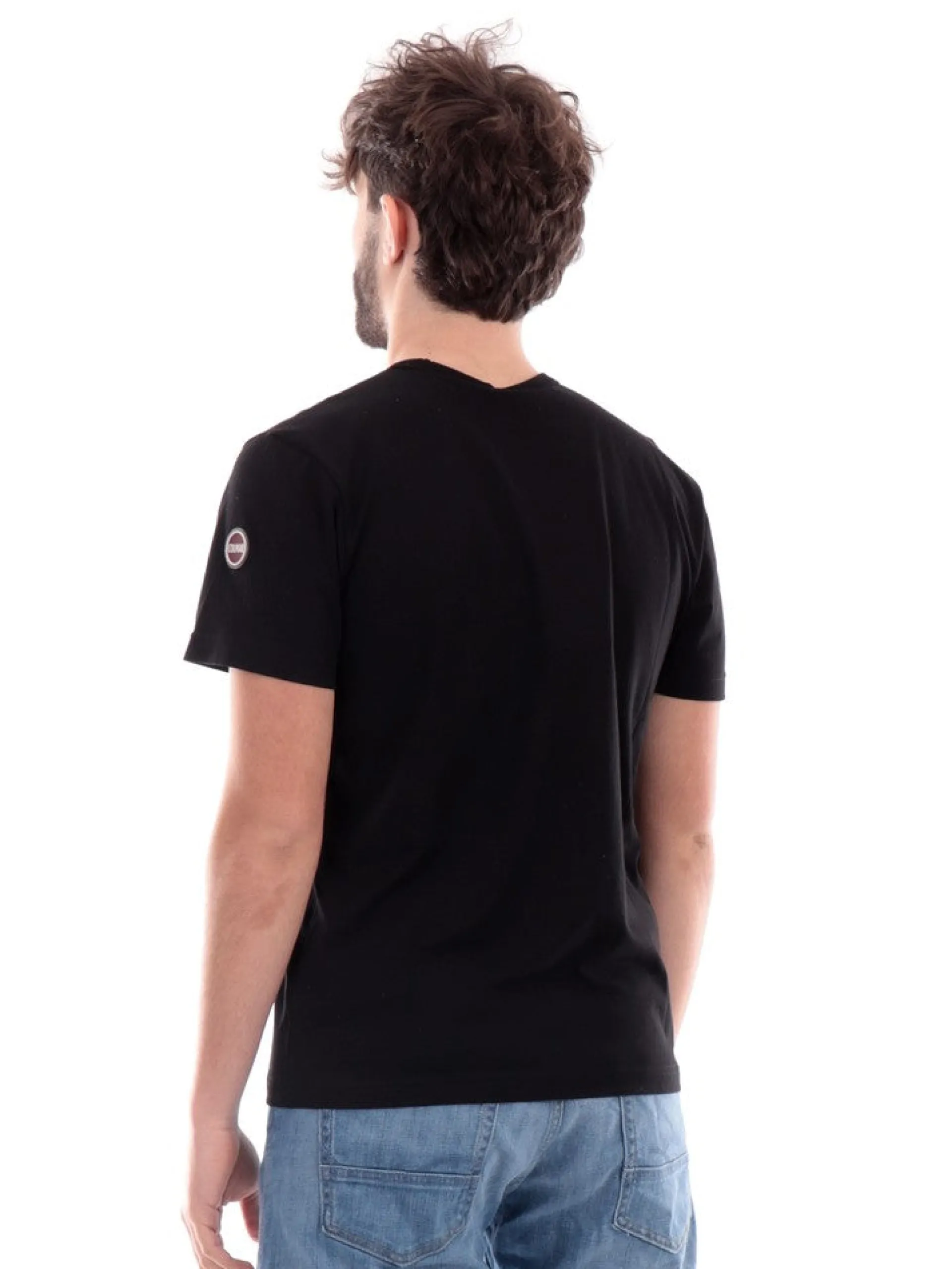 COLMAR T-Shirt*T-shirt nera da uomo con patch 75406SH