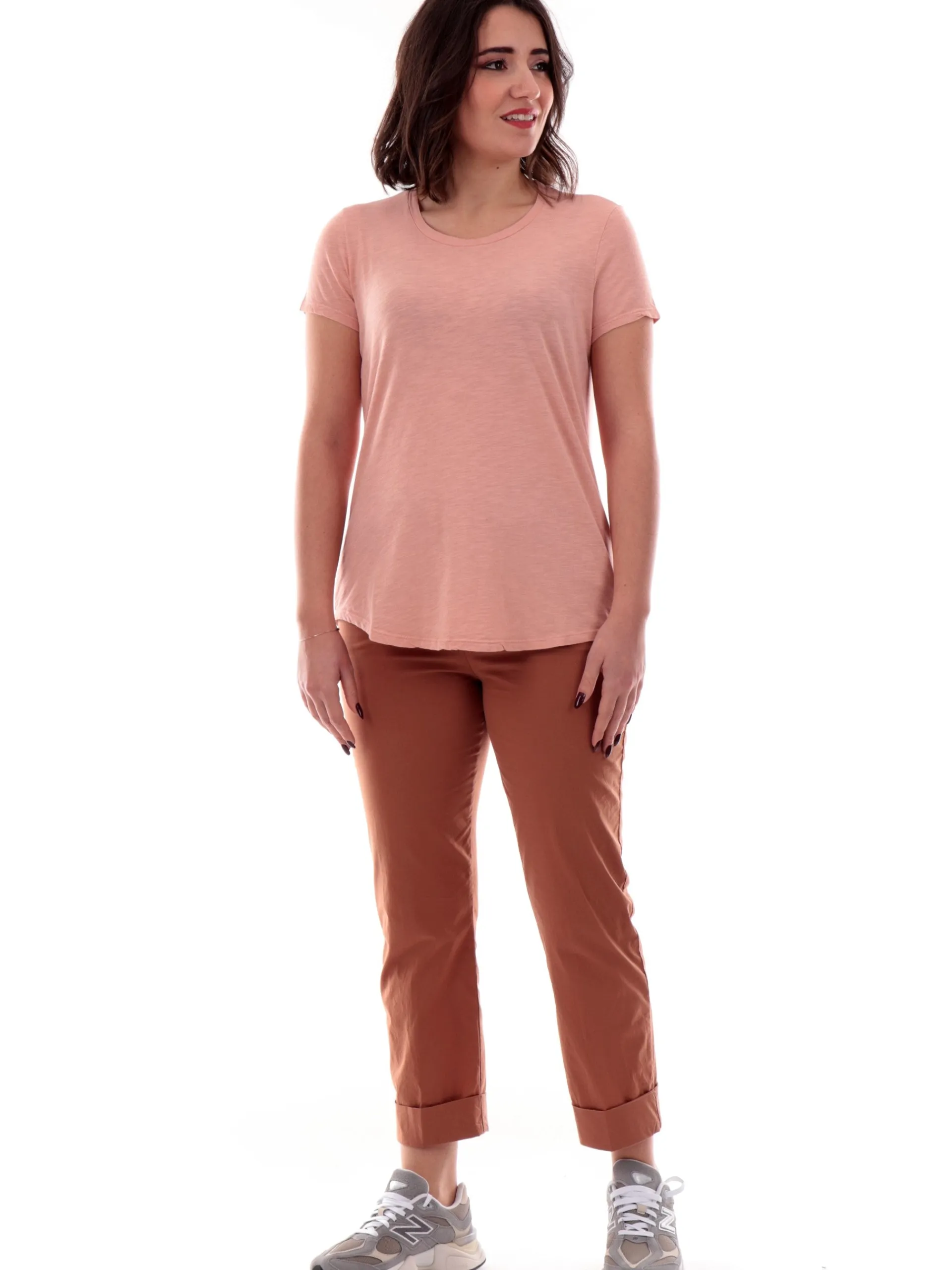 DEHA T-Shirt*T-shirt rosa salmone da donna in jersey A00631