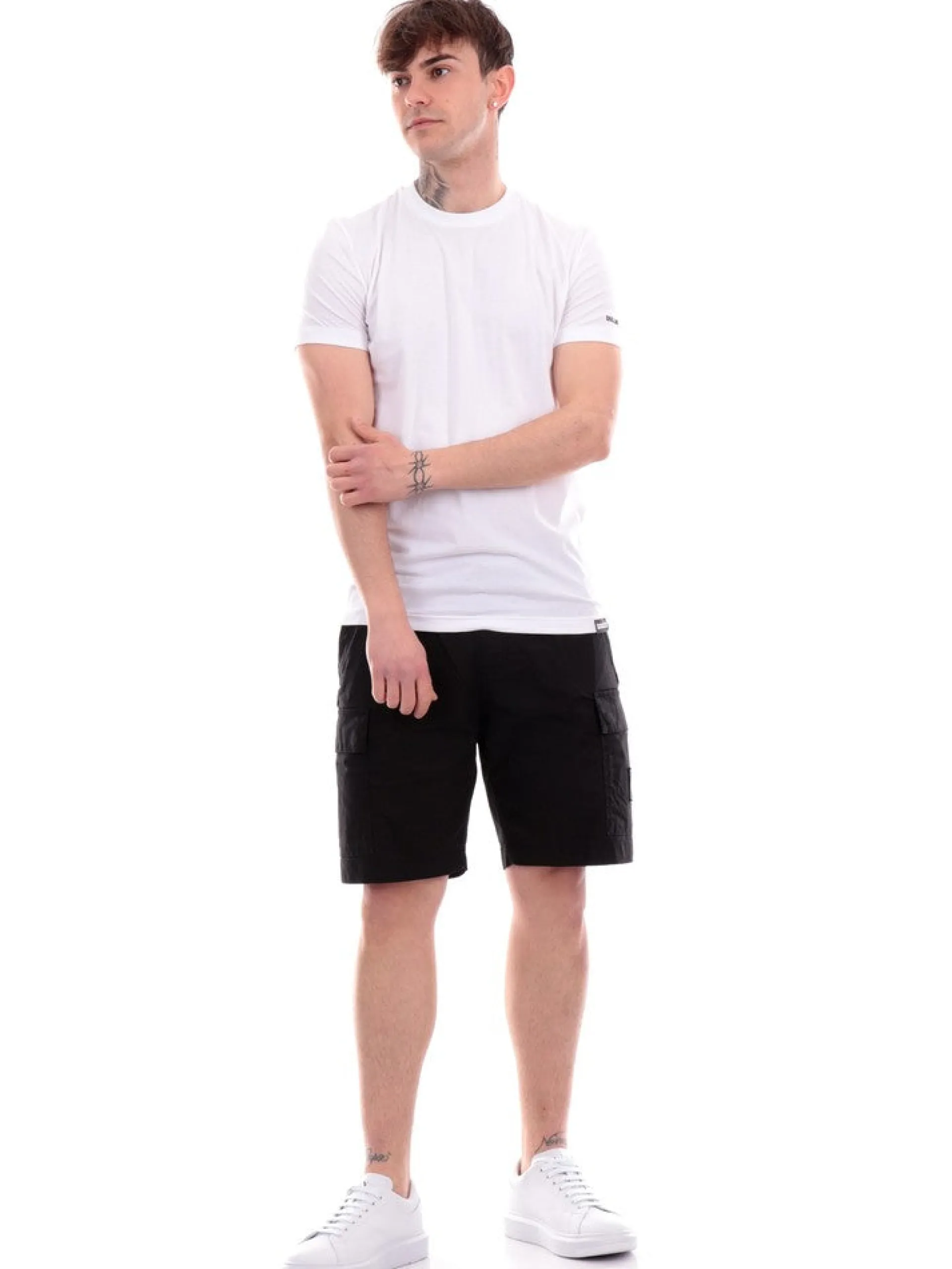 DSQUARED T-Shirt*T-shirt bianca da uomo logo stampato D9M205190