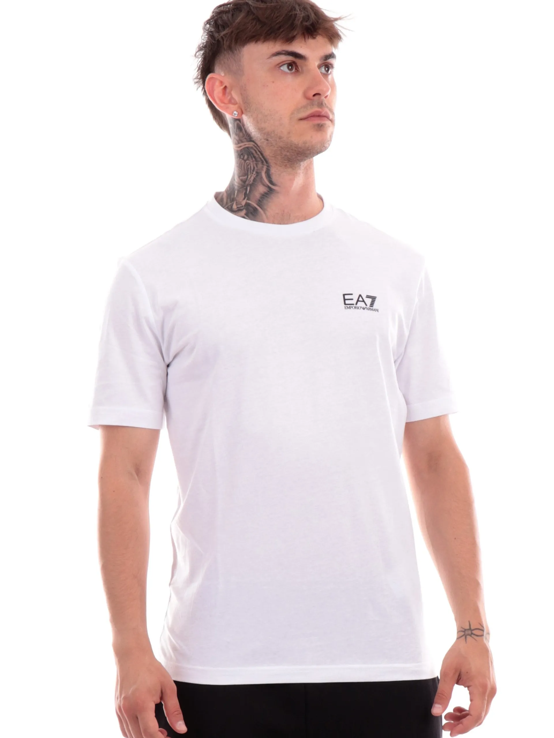 EMPORIO ARMANI 7 T-Shirt*T-shirt Emporio Armani bianca da uomo con logo 8NPT25JVPZ
