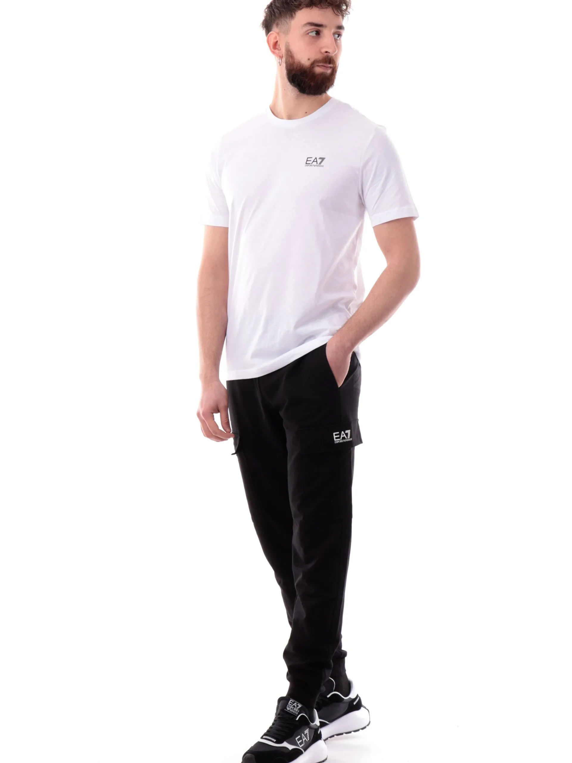 EMPORIO ARMANI 7 T-Shirt*T-shirt Emporio Armani bianca da uomo logo davanti e dietro 7M000567AF10375