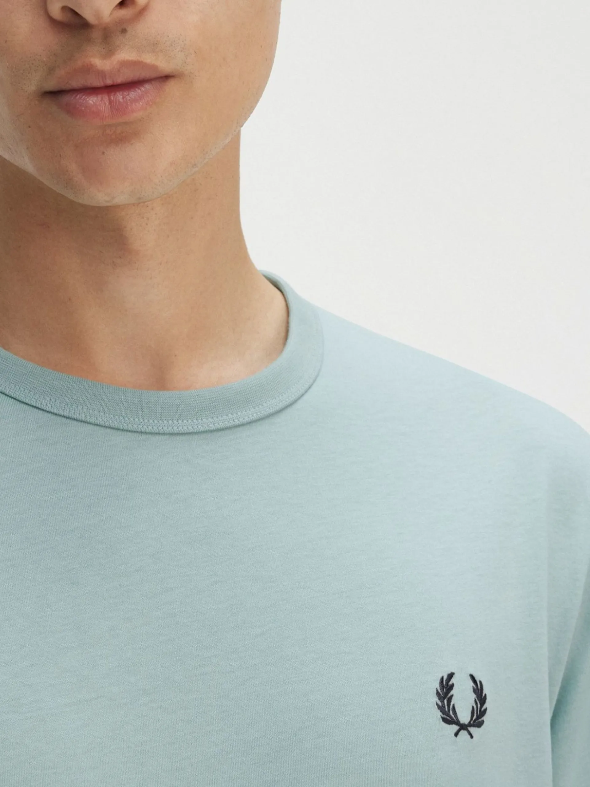FRED PERRY T-Shirt*T-shirt argento da uomo Ringer M3519