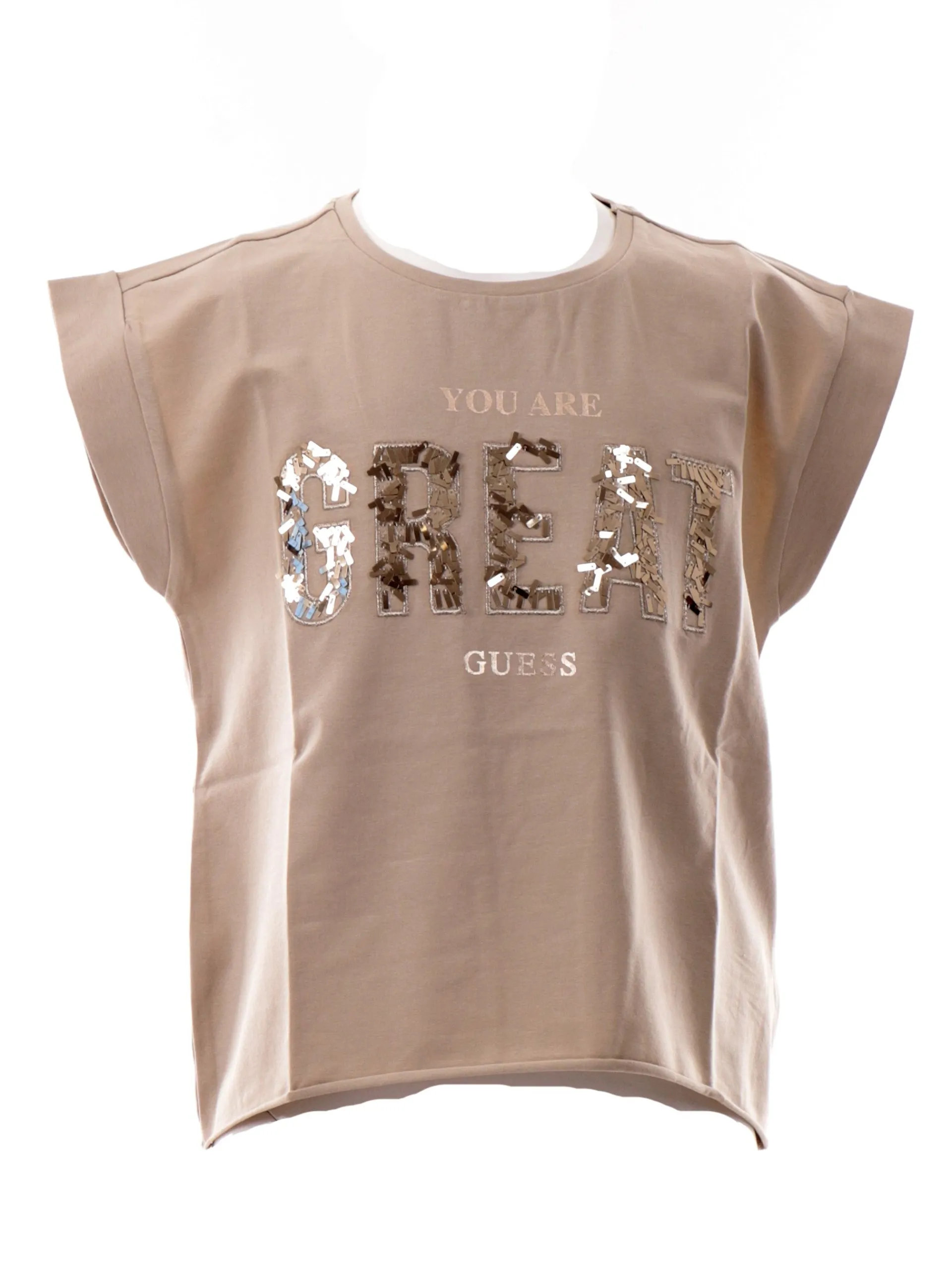 GUESS T-Shirt*T-shirt verde con strass da bambina vestibilità morbida J5RI37K6YW4