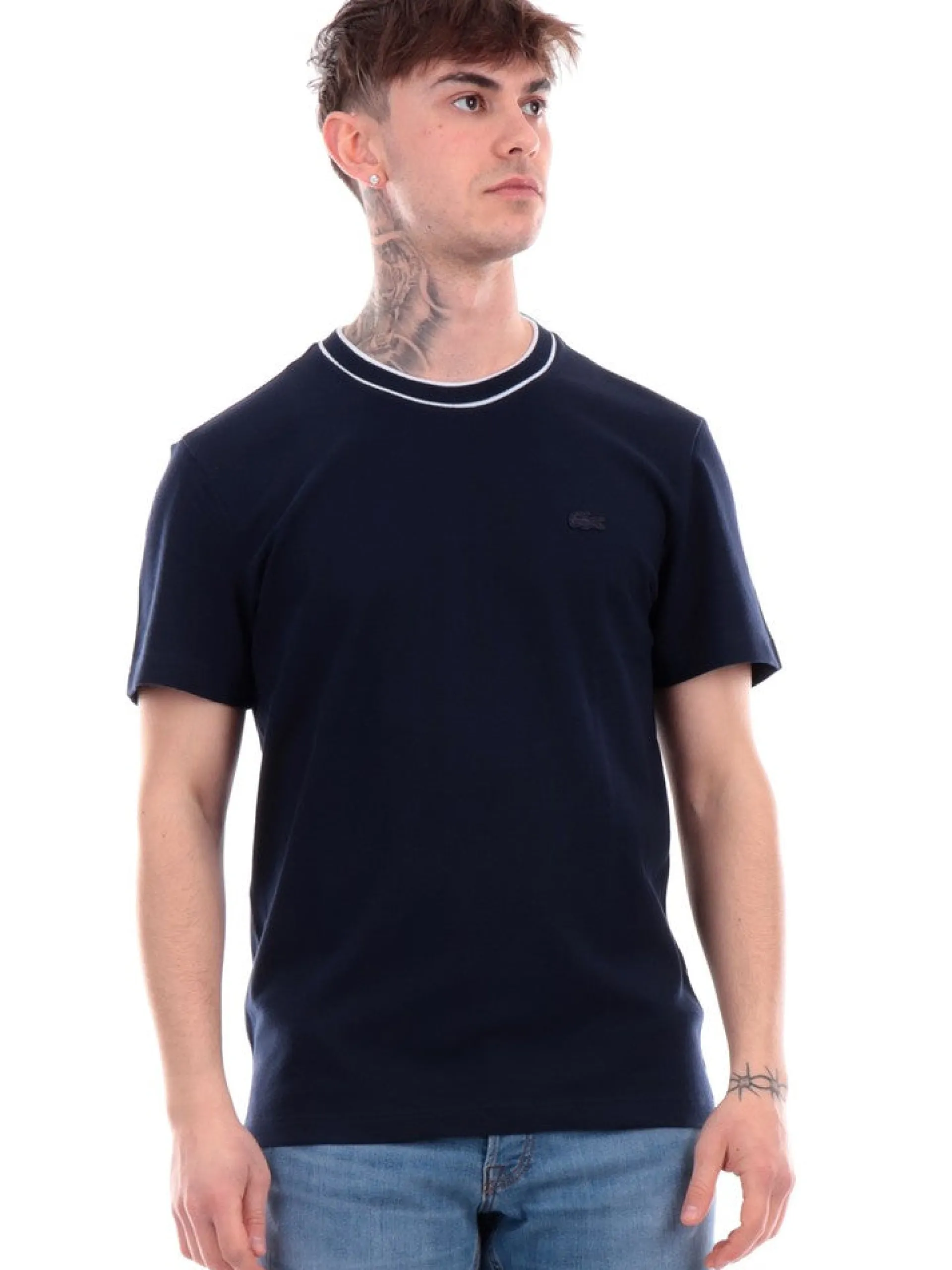 LACOSTE T-Shirt*T-shirt blu da uomo TH8174