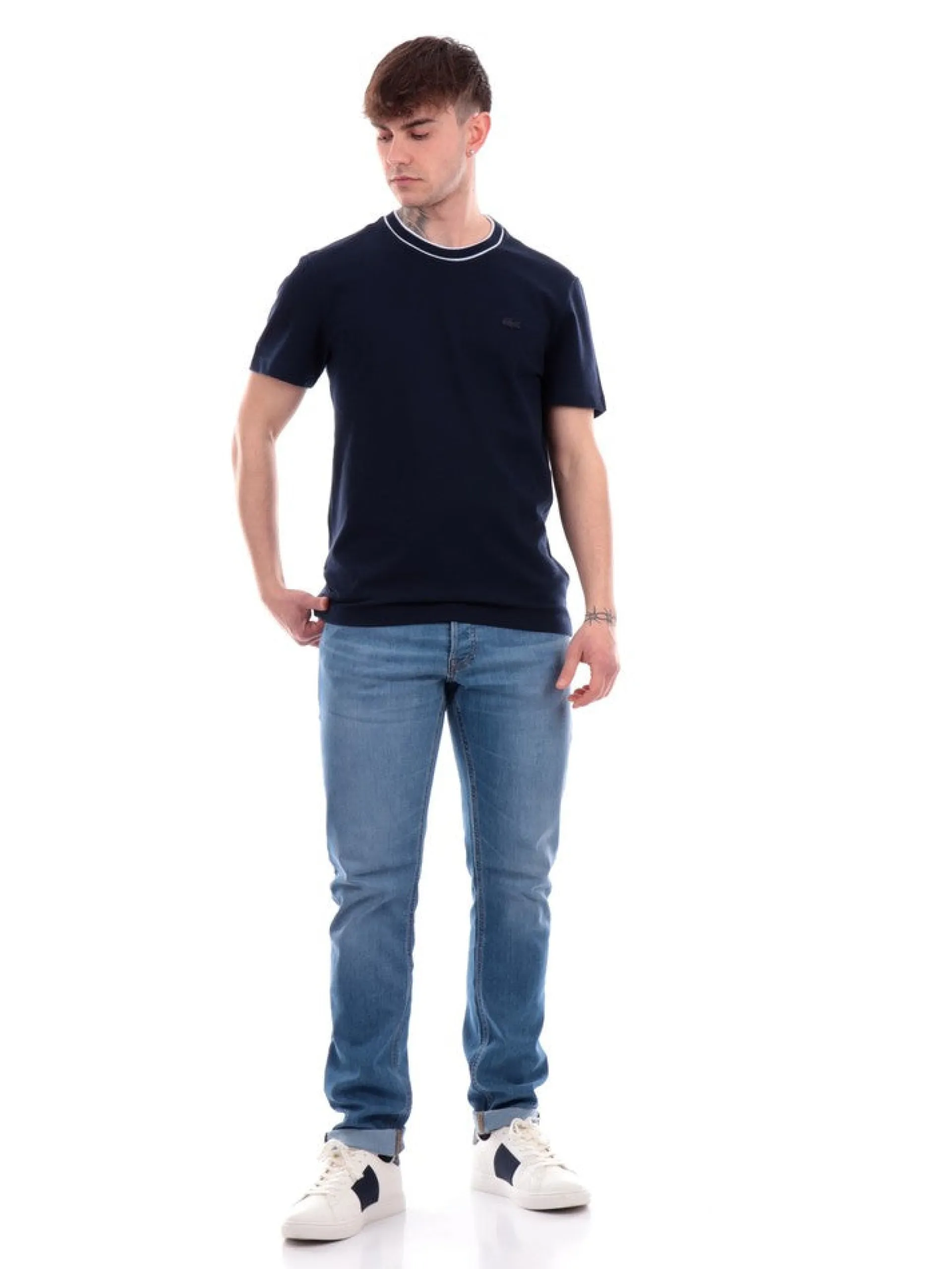 LACOSTE T-Shirt*T-shirt blu da uomo TH8174