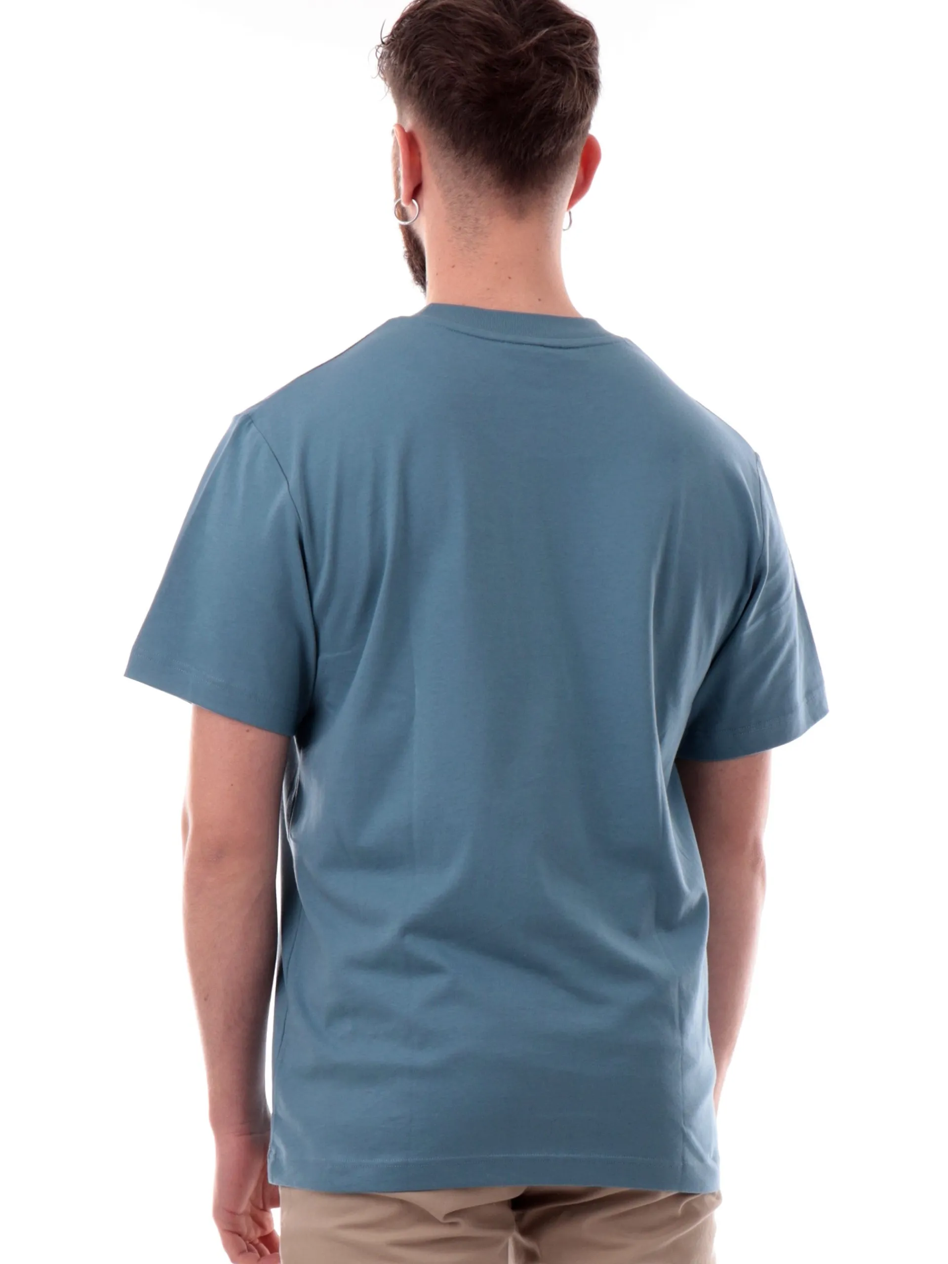 LACOSTE T-Shirt*T-shirt celeste da uomo maniche corte TH7318