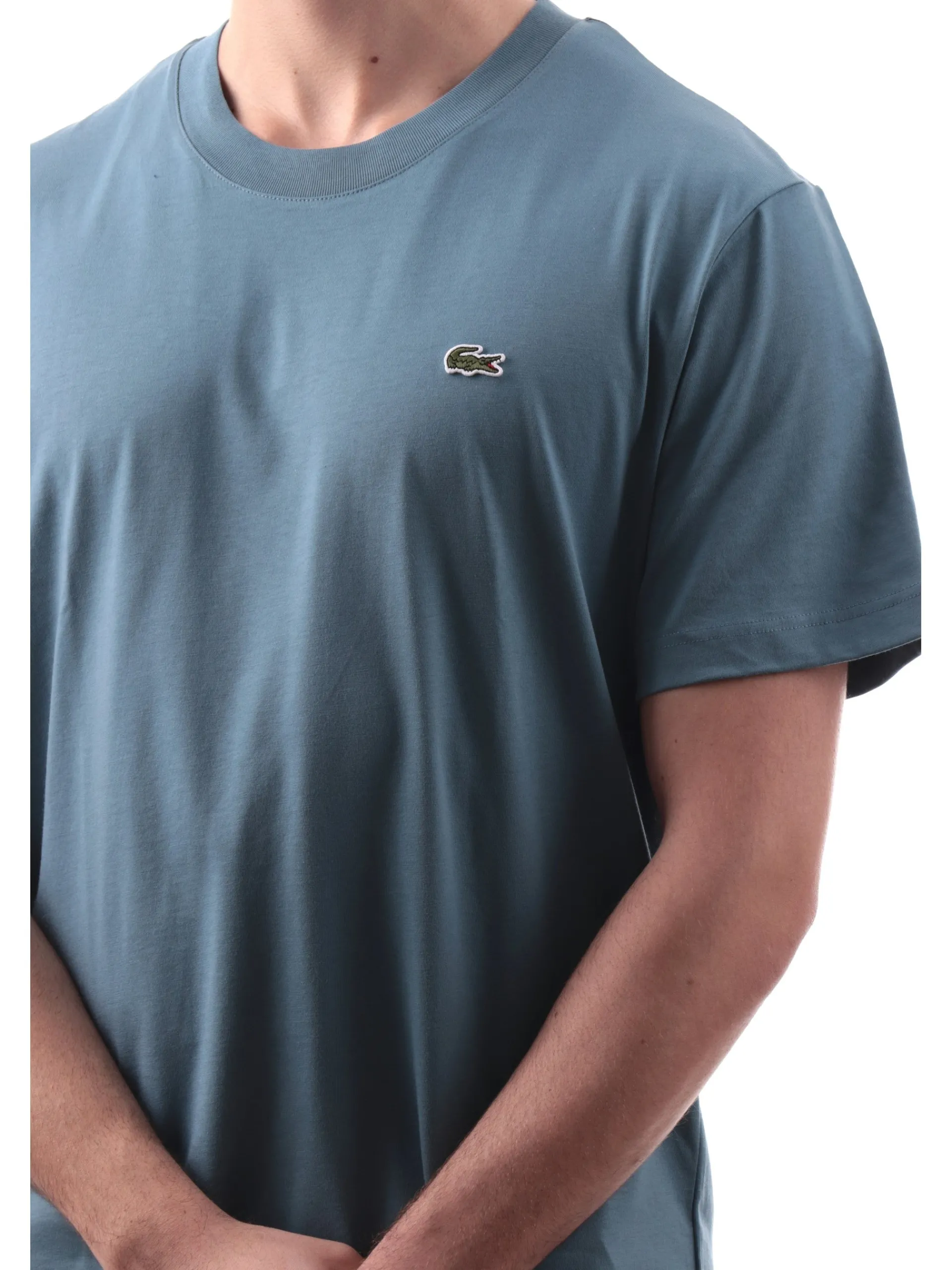 LACOSTE T-Shirt*T-shirt celeste da uomo maniche corte TH7318