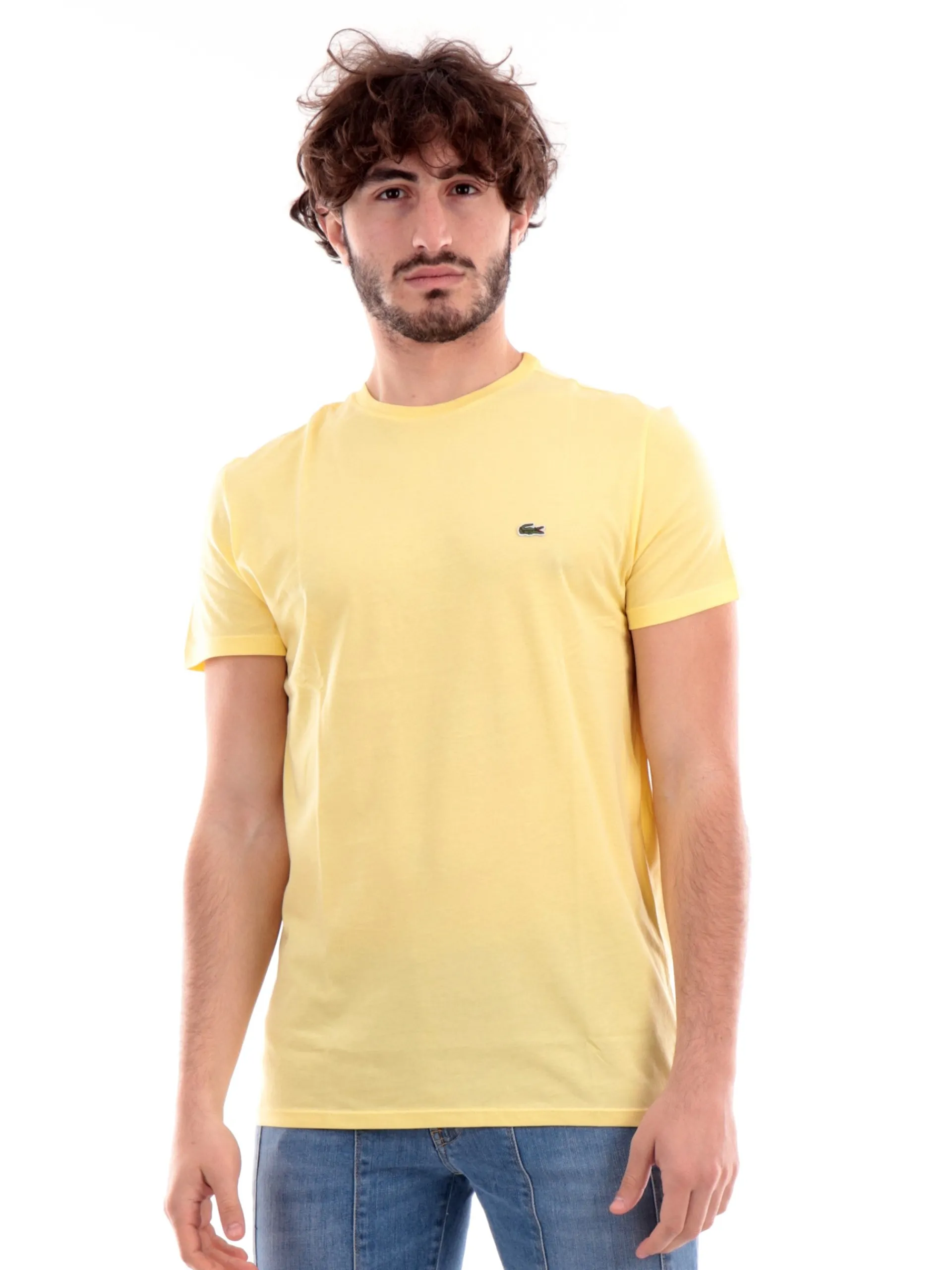 LACOSTE T-Shirt*T-Shirt gialla da uomo TH6709