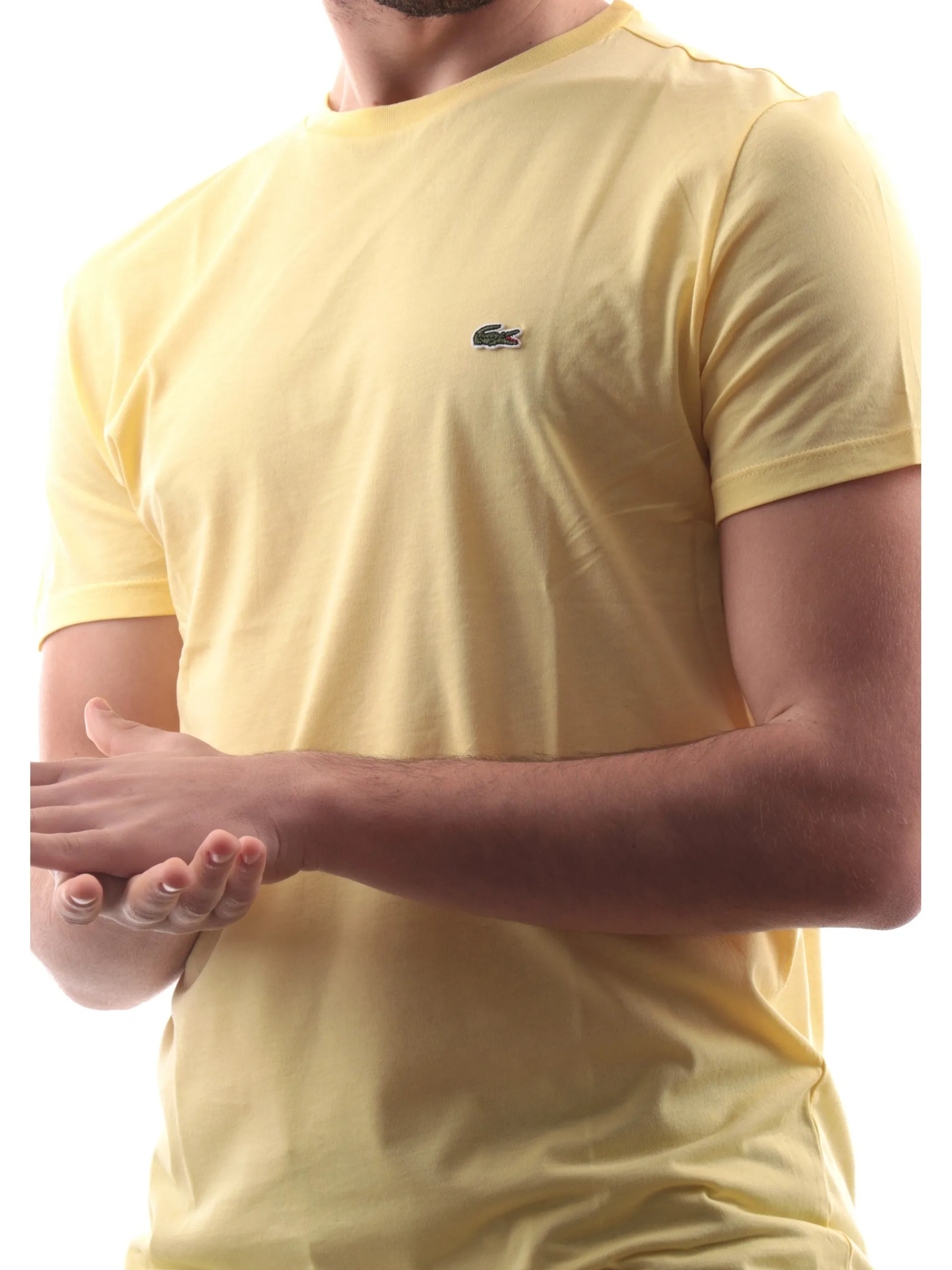 LACOSTE T-Shirt*T-Shirt gialla da uomo TH6709