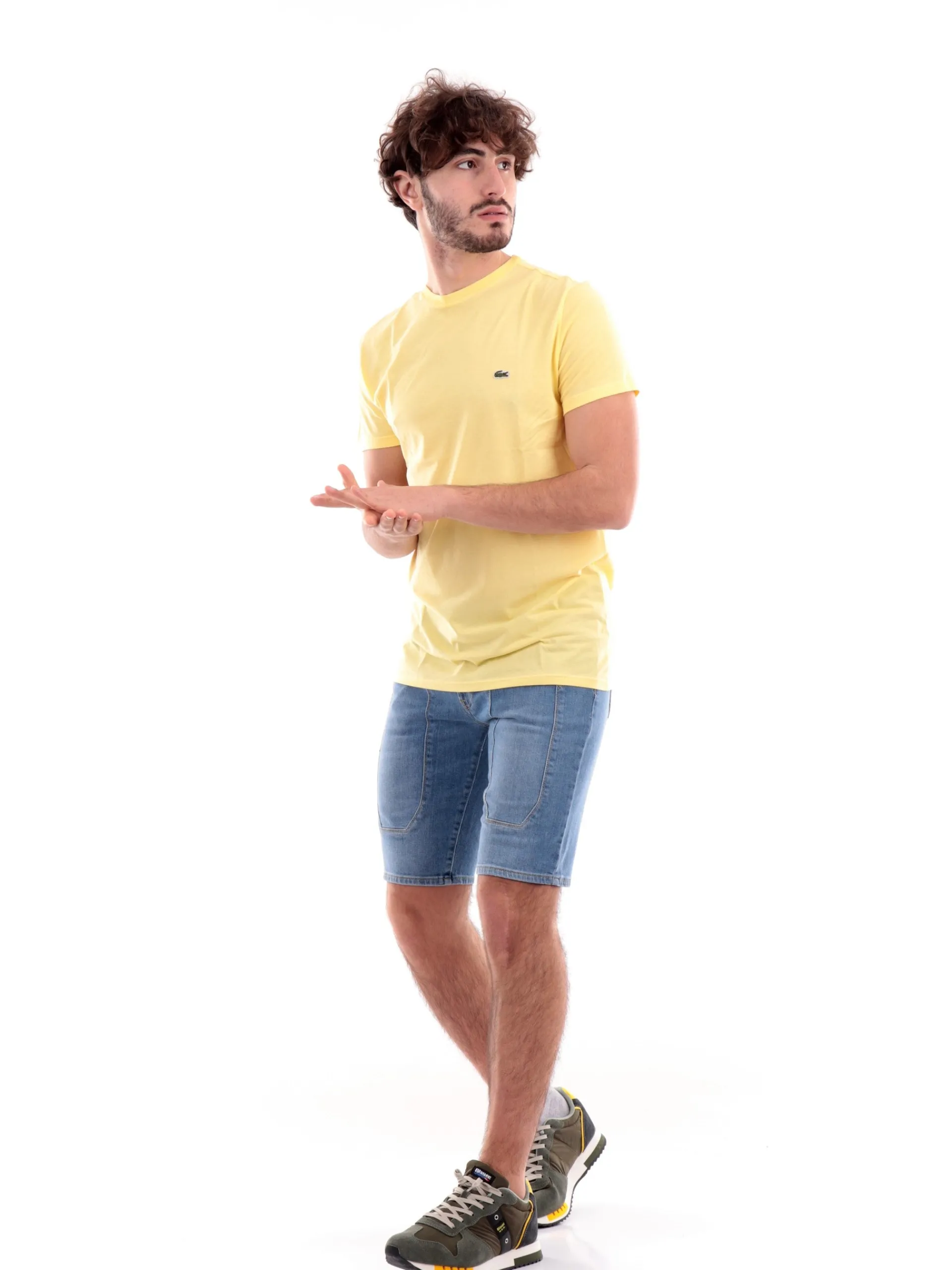 LACOSTE T-Shirt*T-Shirt gialla da uomo TH6709