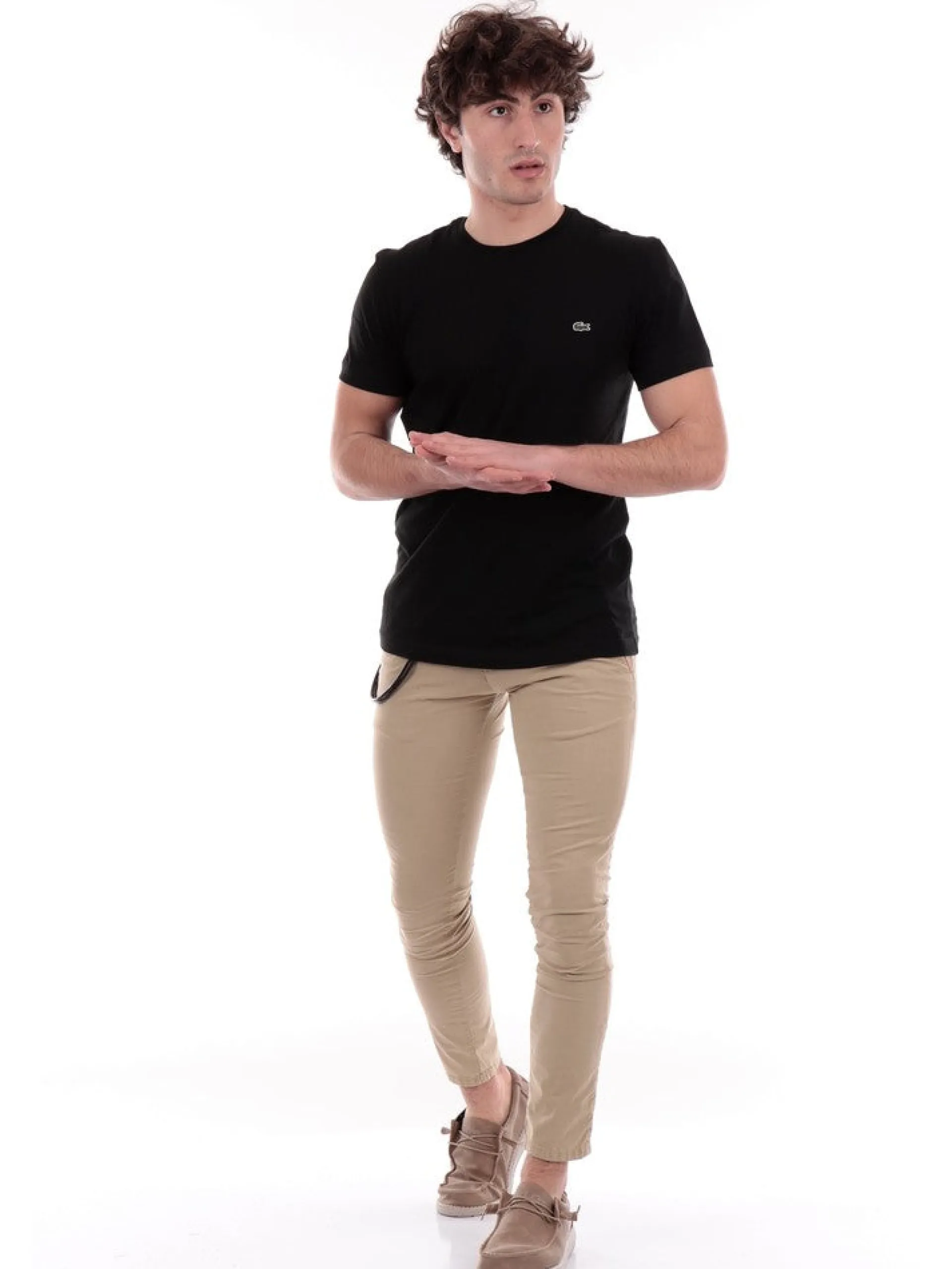 LACOSTE T-Shirt*T-shirt nera da uomo TH2038