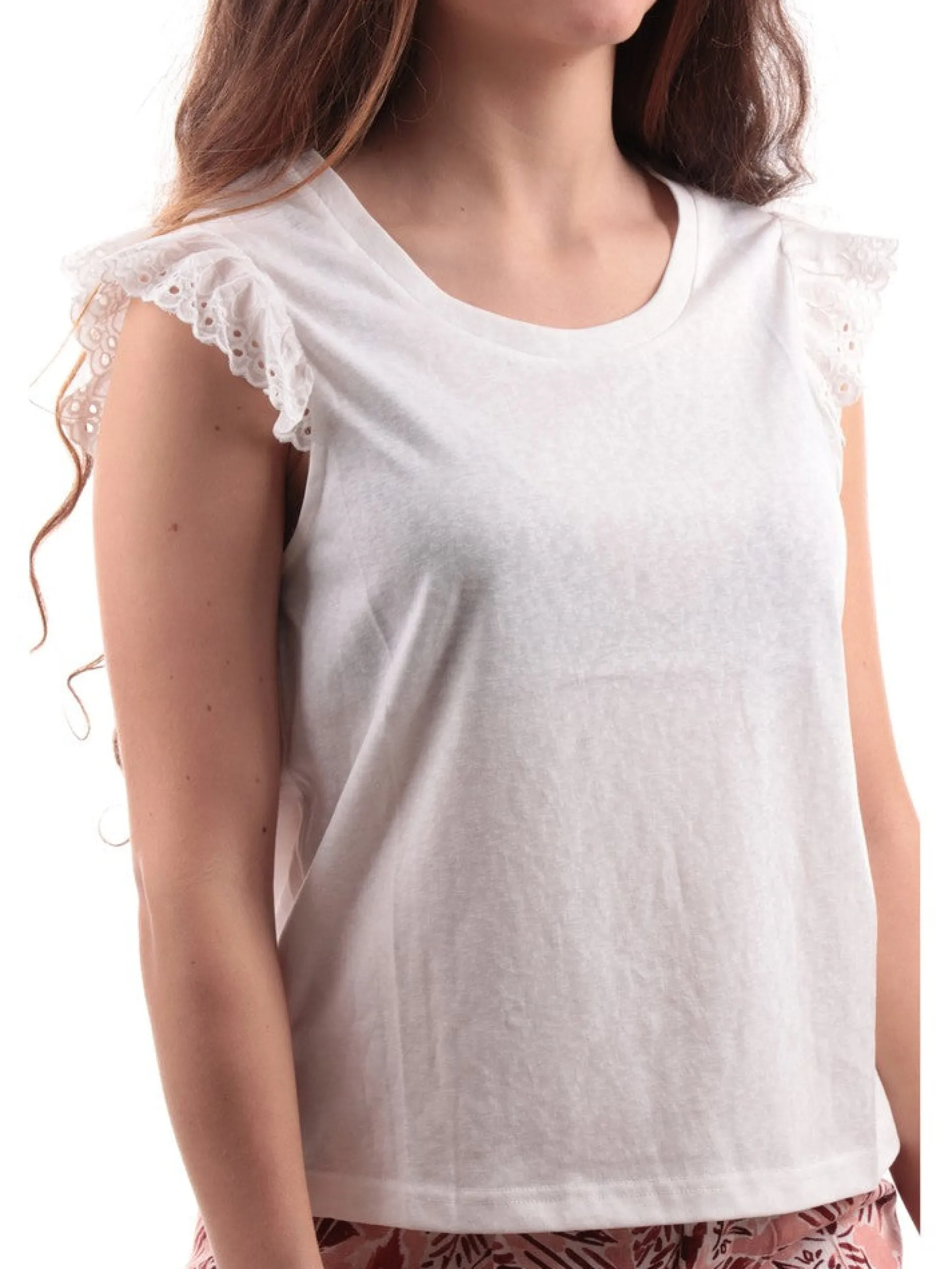 MOLLYBRACKEN T-Shirt*T-shirt Molly Bracken bianca da donna T1784CE