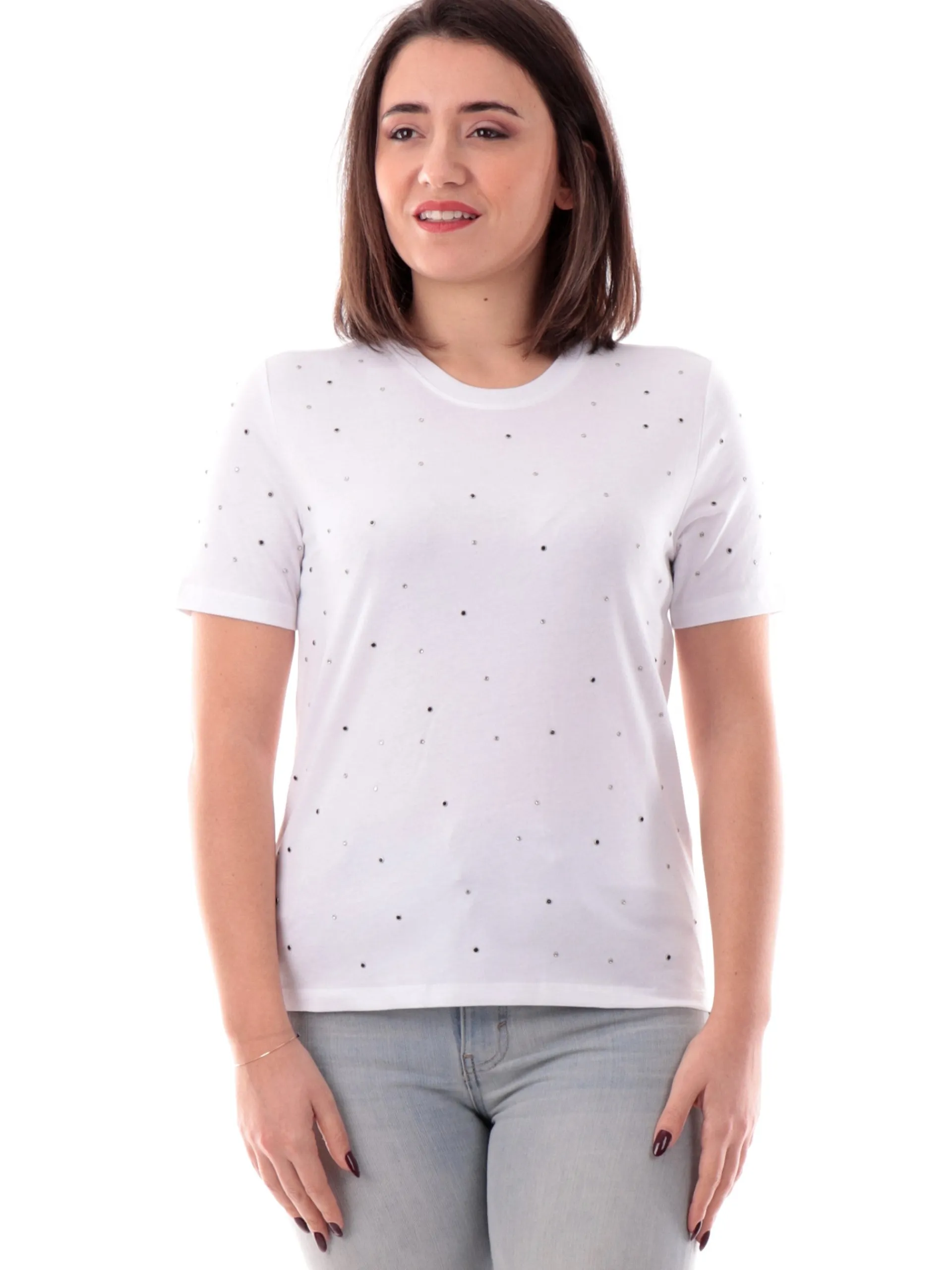 ONLY T-Shirt*T-shirt bianca da donna con strass 15342984