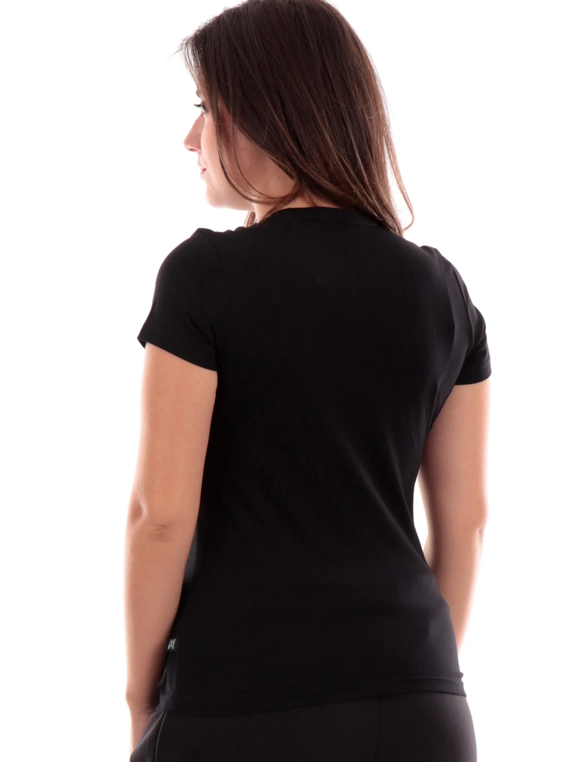 PUMA T-Shirt*T-shirt nera da donna con logo bianco 58677
