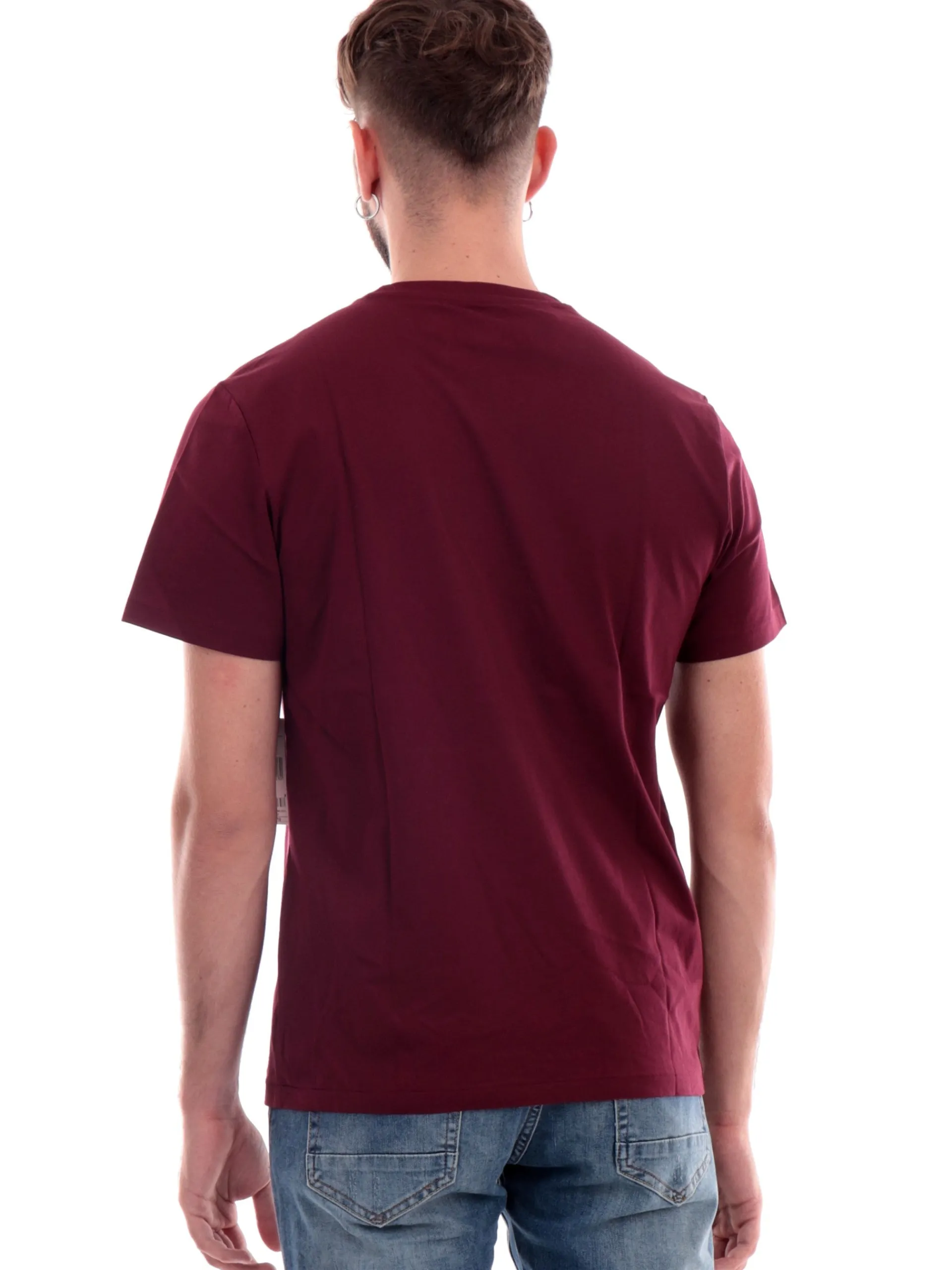 RALPH LAUREN T-Shirt*T-shirt bordeaux da uomo con grafica 714899613