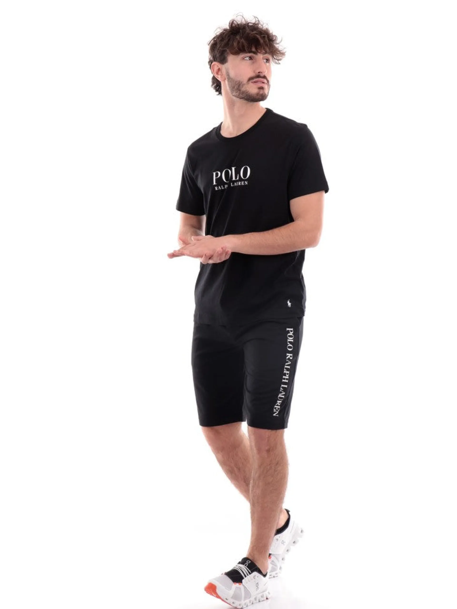 RALPH LAUREN T-Shirt*T-shirt nera da uomo con grafica 714899613
