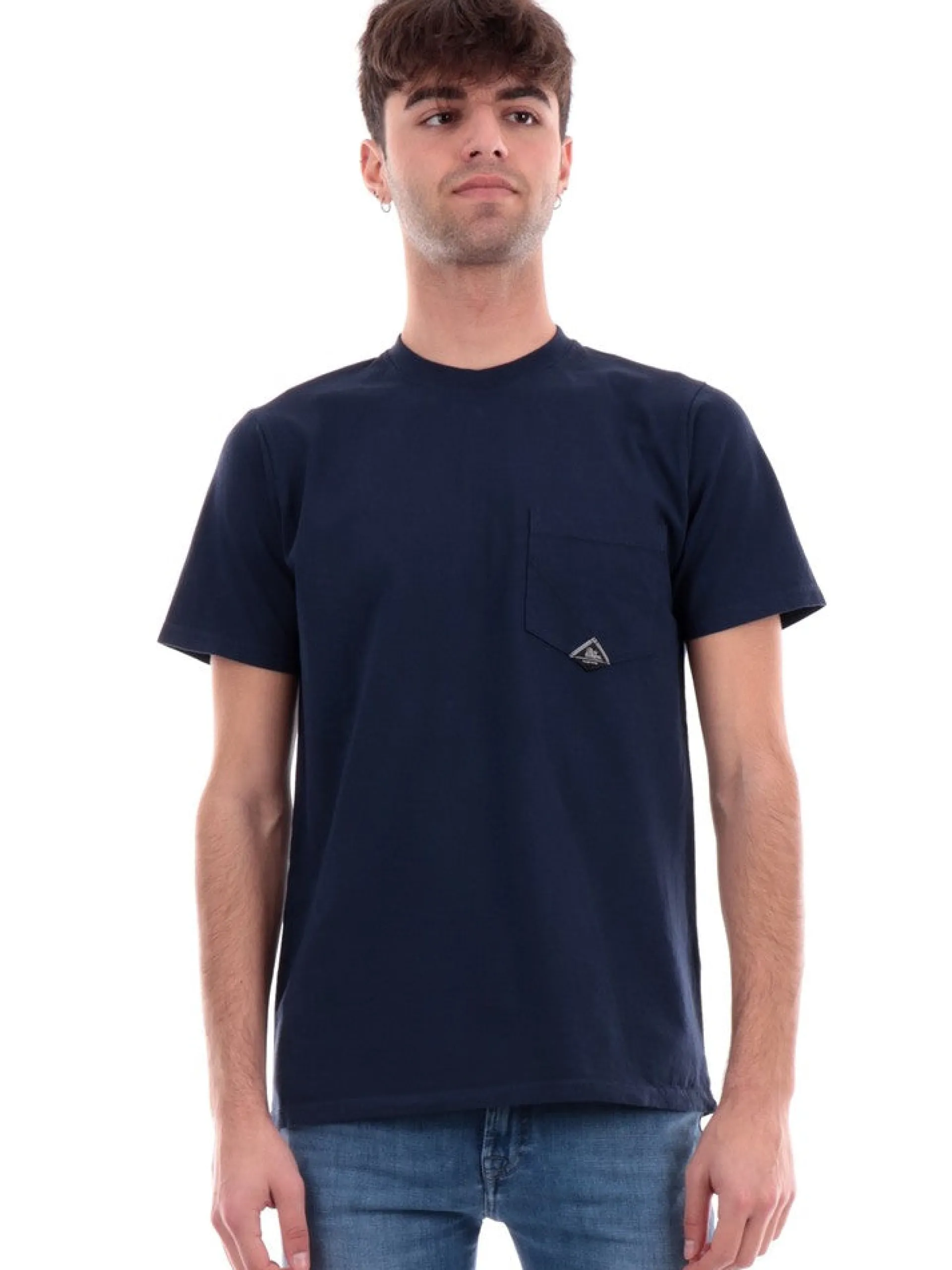 ROYROGERS T-Shirt*T-shirt Roy Rogers blu da uomo con taschino RU90048CA16011C