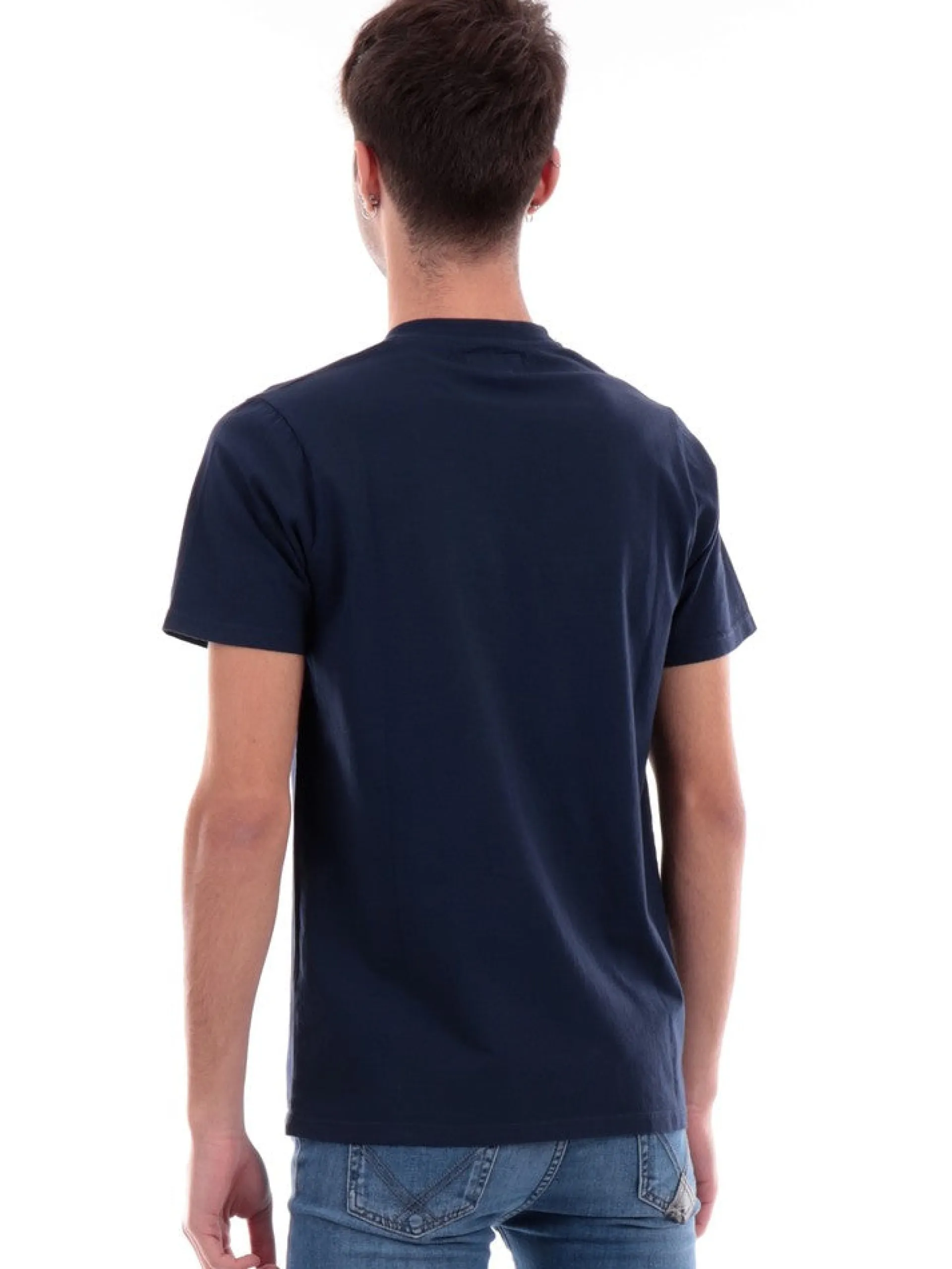ROYROGERS T-Shirt*T-shirt Roy Rogers blu da uomo con taschino RU90048CA16011C