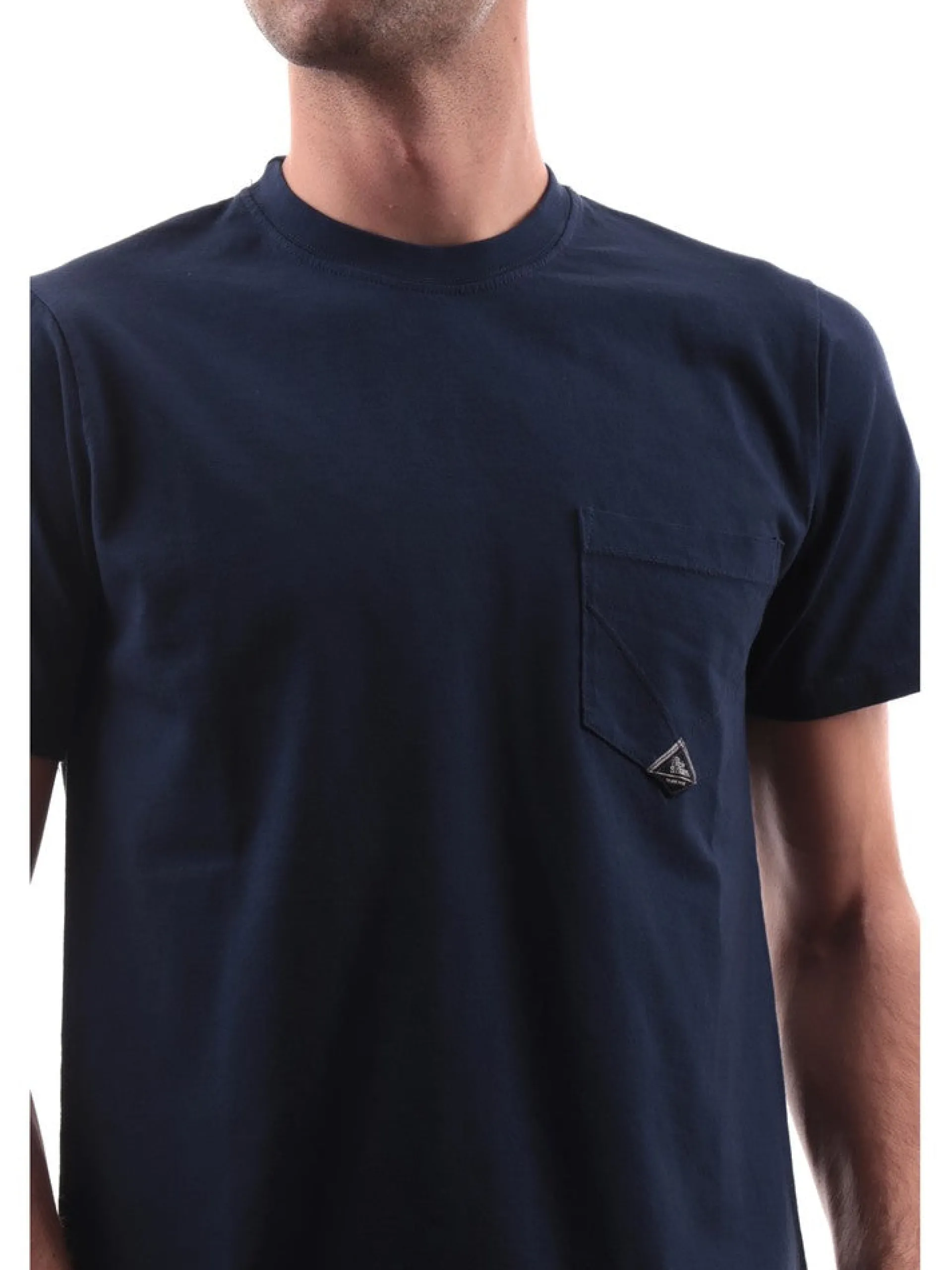 ROYROGERS T-Shirt*T-shirt Roy Rogers blu da uomo con taschino RU90048CA16011C