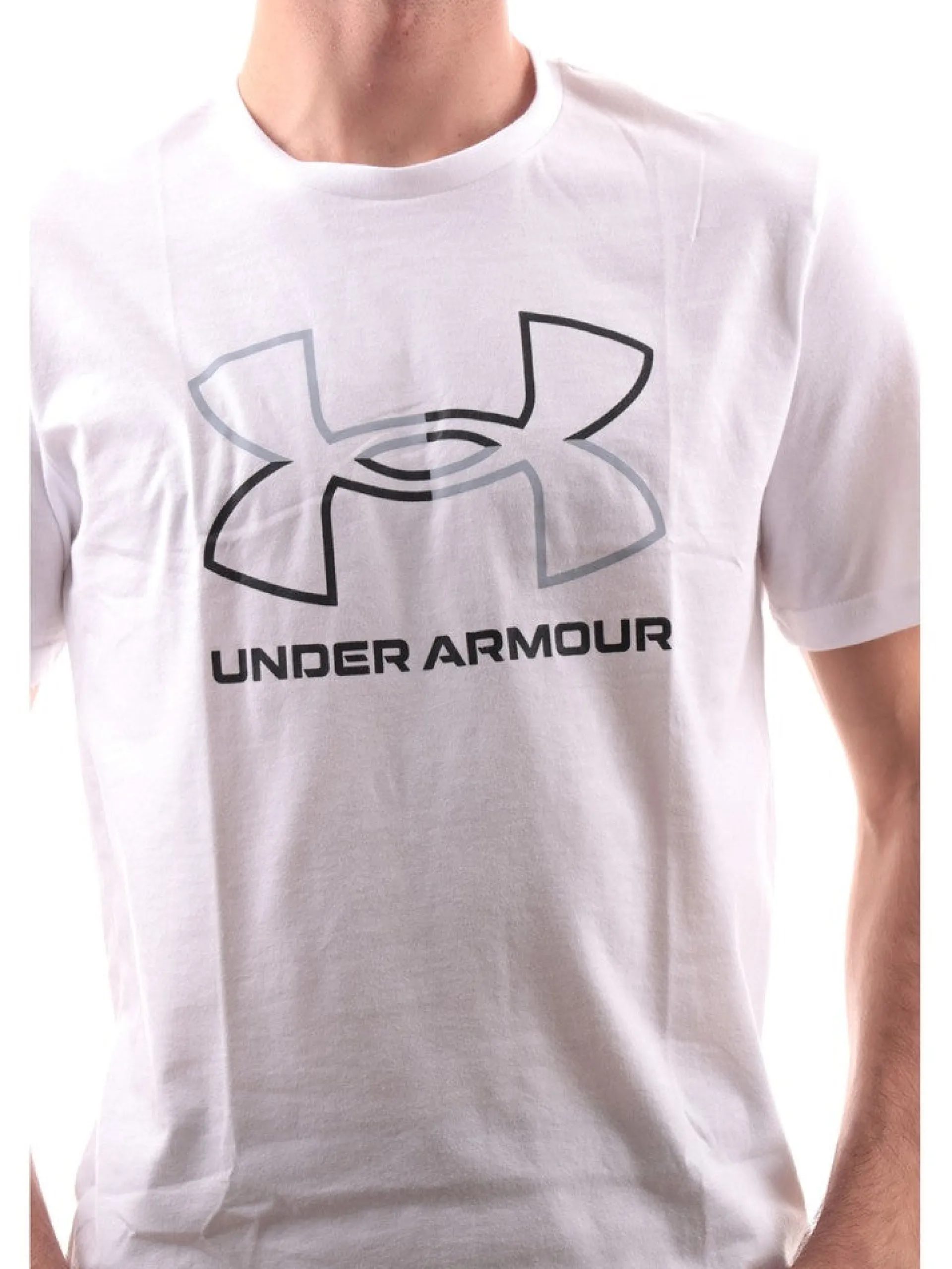 UNDER ARMOUR T-Shirt*T-Shirt bianca da uomo logo grande 1382915