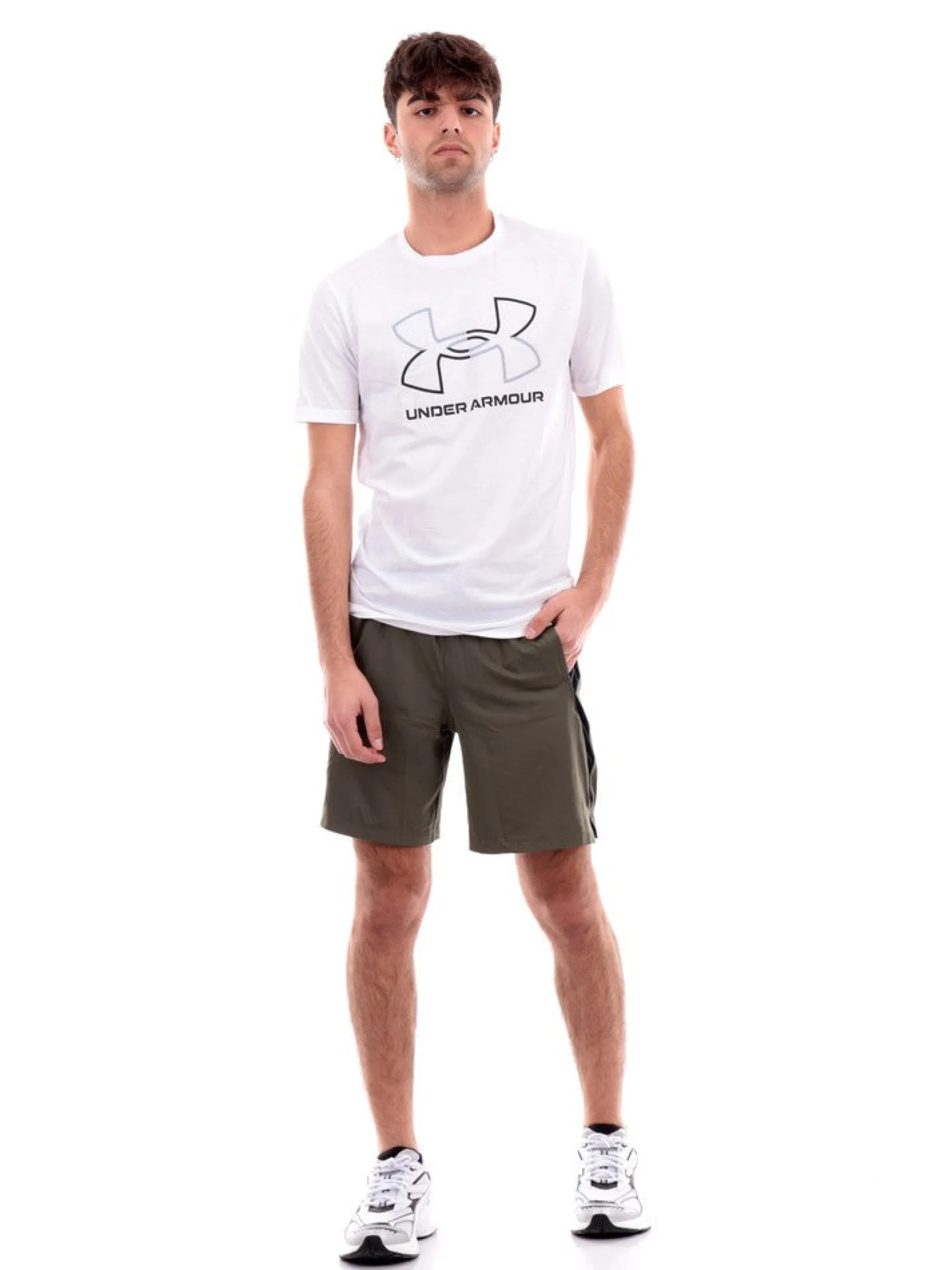 UNDER ARMOUR T-Shirt*T-Shirt bianca da uomo logo grande 1382915