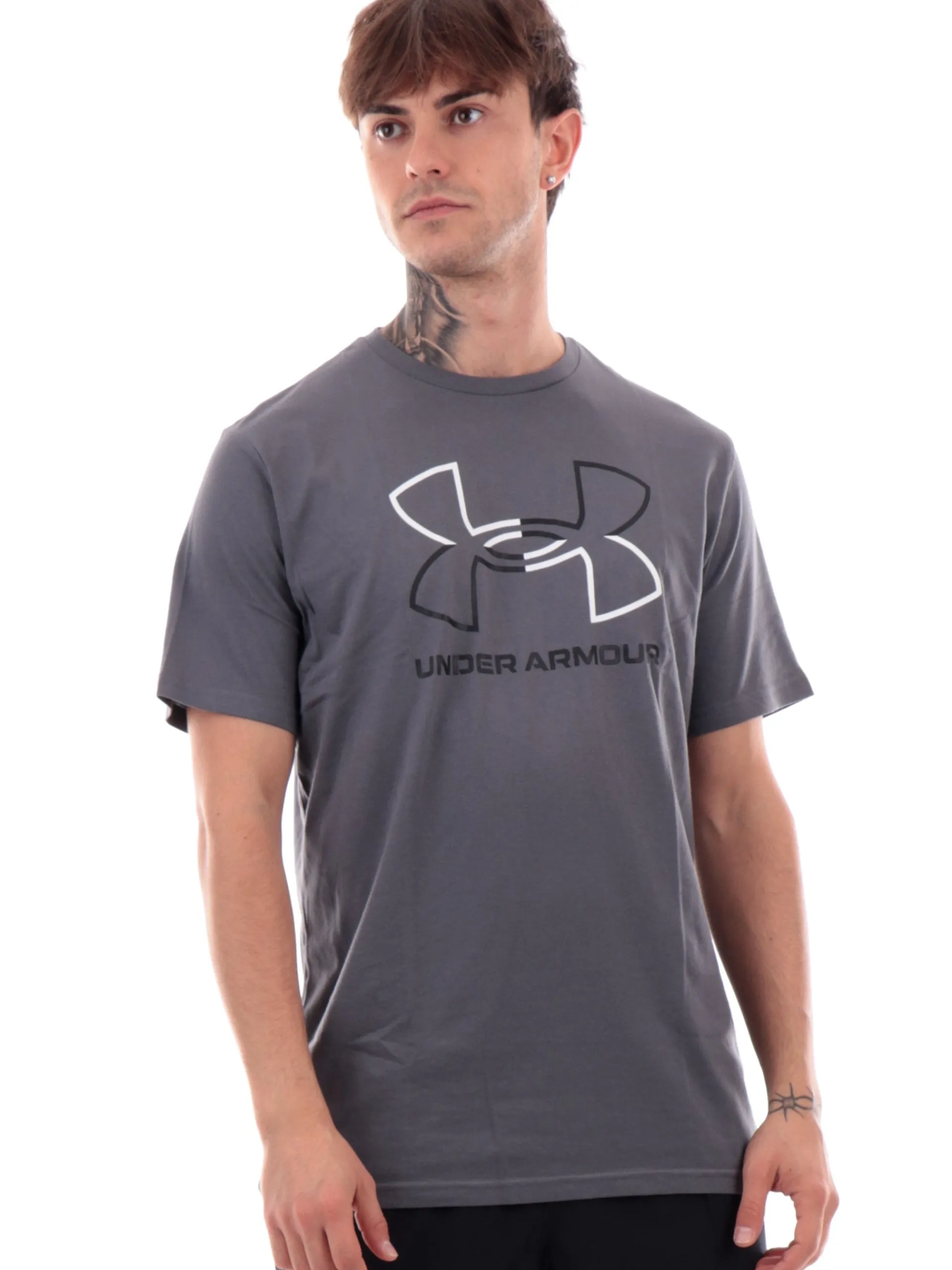 UNDER ARMOUR T-Shirt*T-Shirt GL Foundation grigia da uomo logo grande 13829150