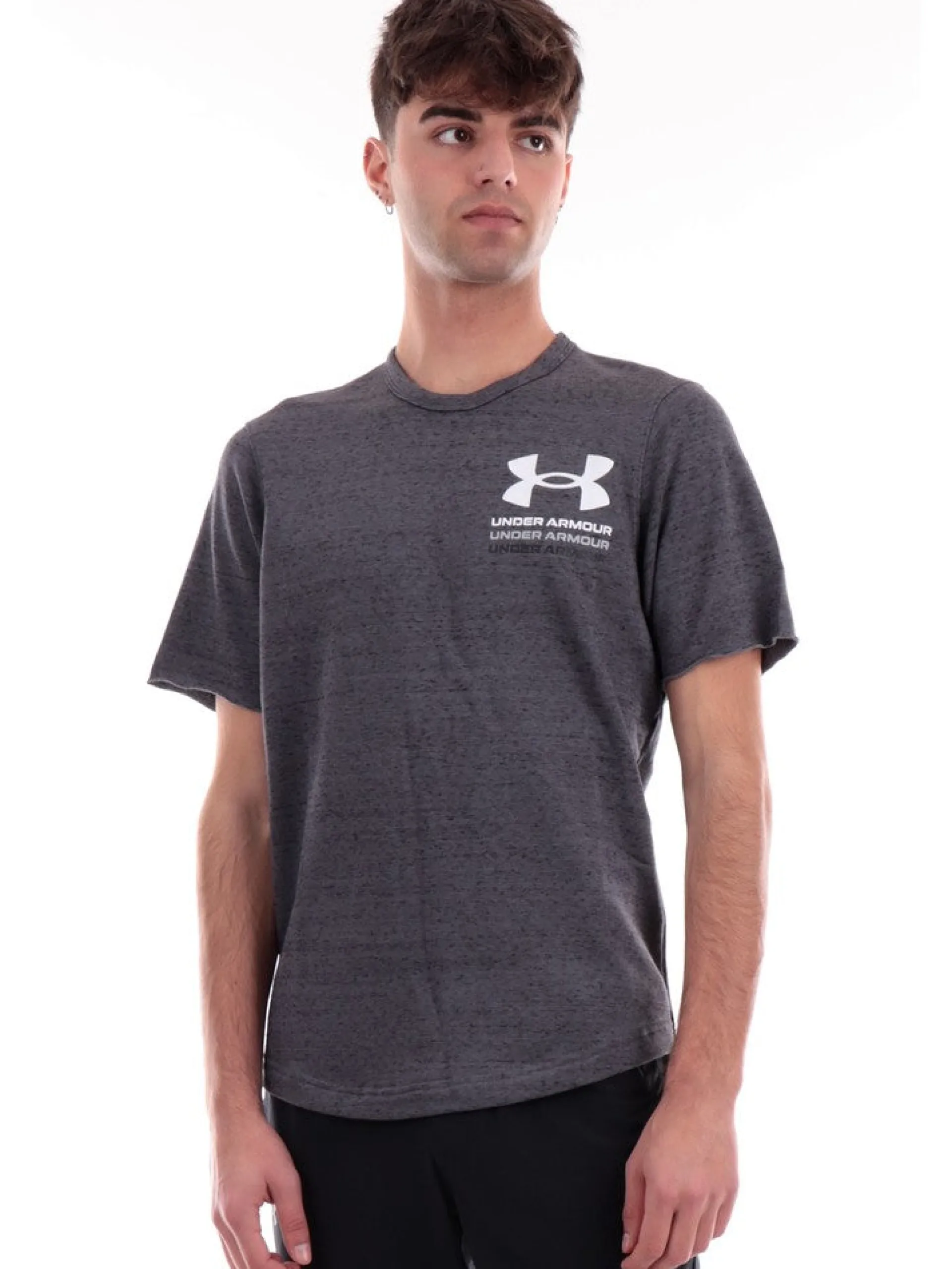 UNDER ARMOUR T-Shirt*T-shirt grigia da uomo Rival Terry 13831040