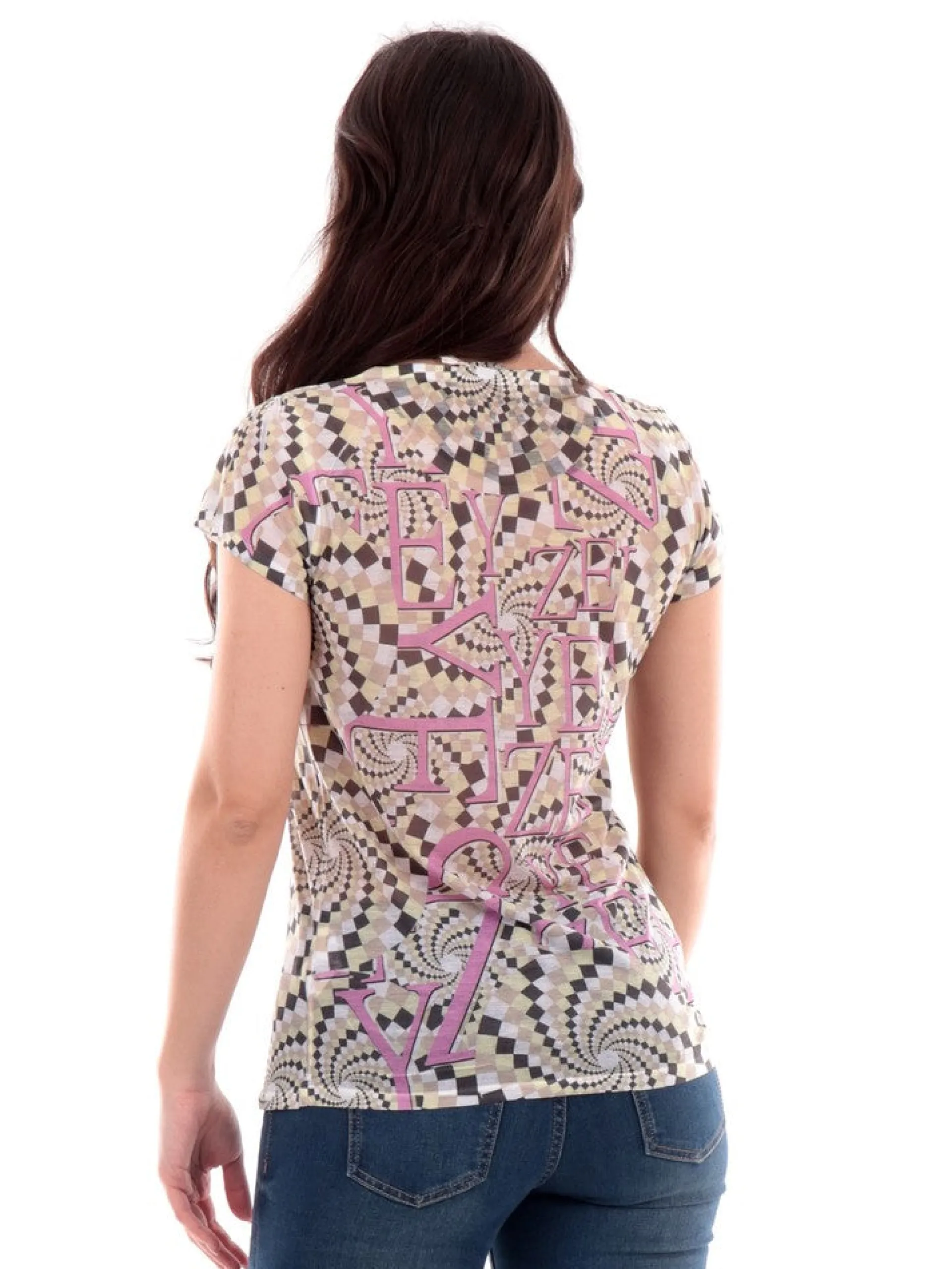 YES ZEE T-Shirt*T-Shirt gialla da donna Tshirt Stampa Sublimatica T236Y101