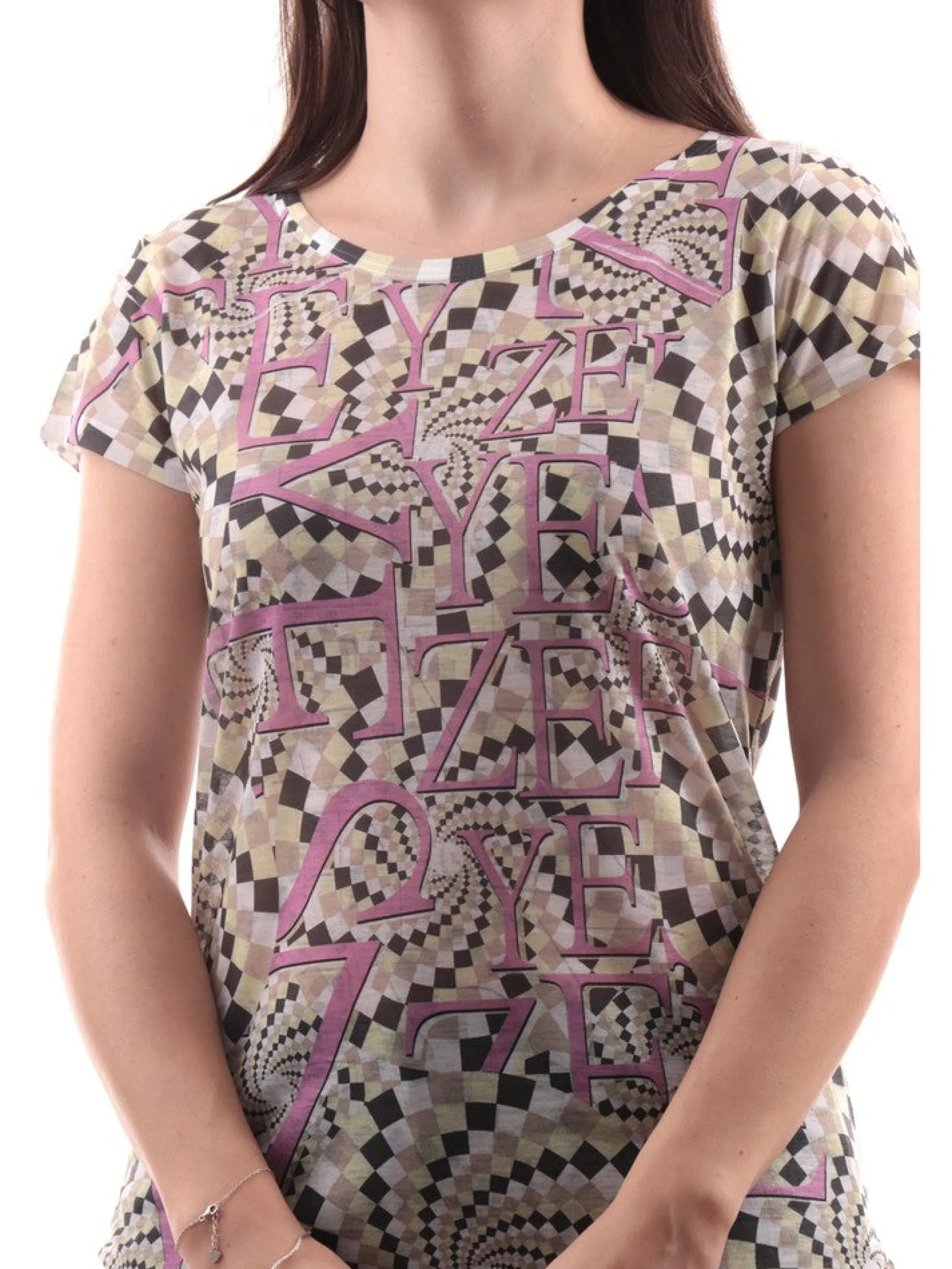 YES ZEE T-Shirt*T-Shirt gialla da donna Tshirt Stampa Sublimatica T236Y101