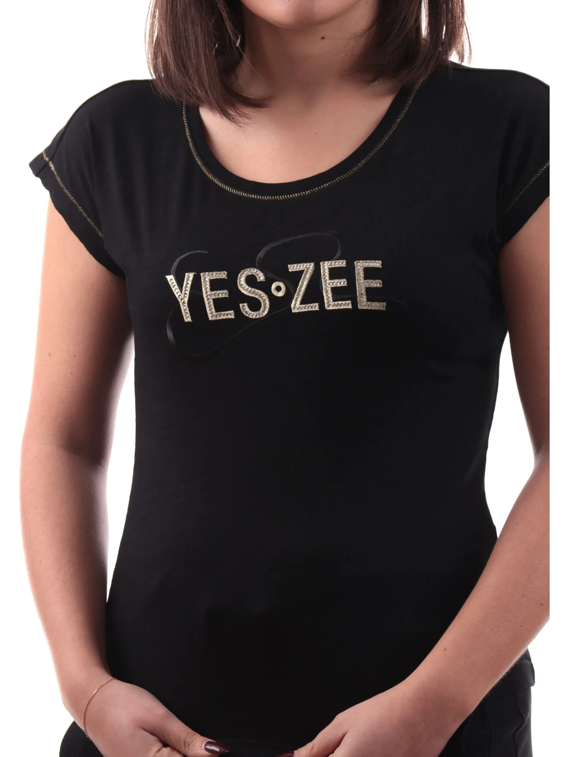 YES ZEE T-Shirt*T-shirt nera da donna T229TL00