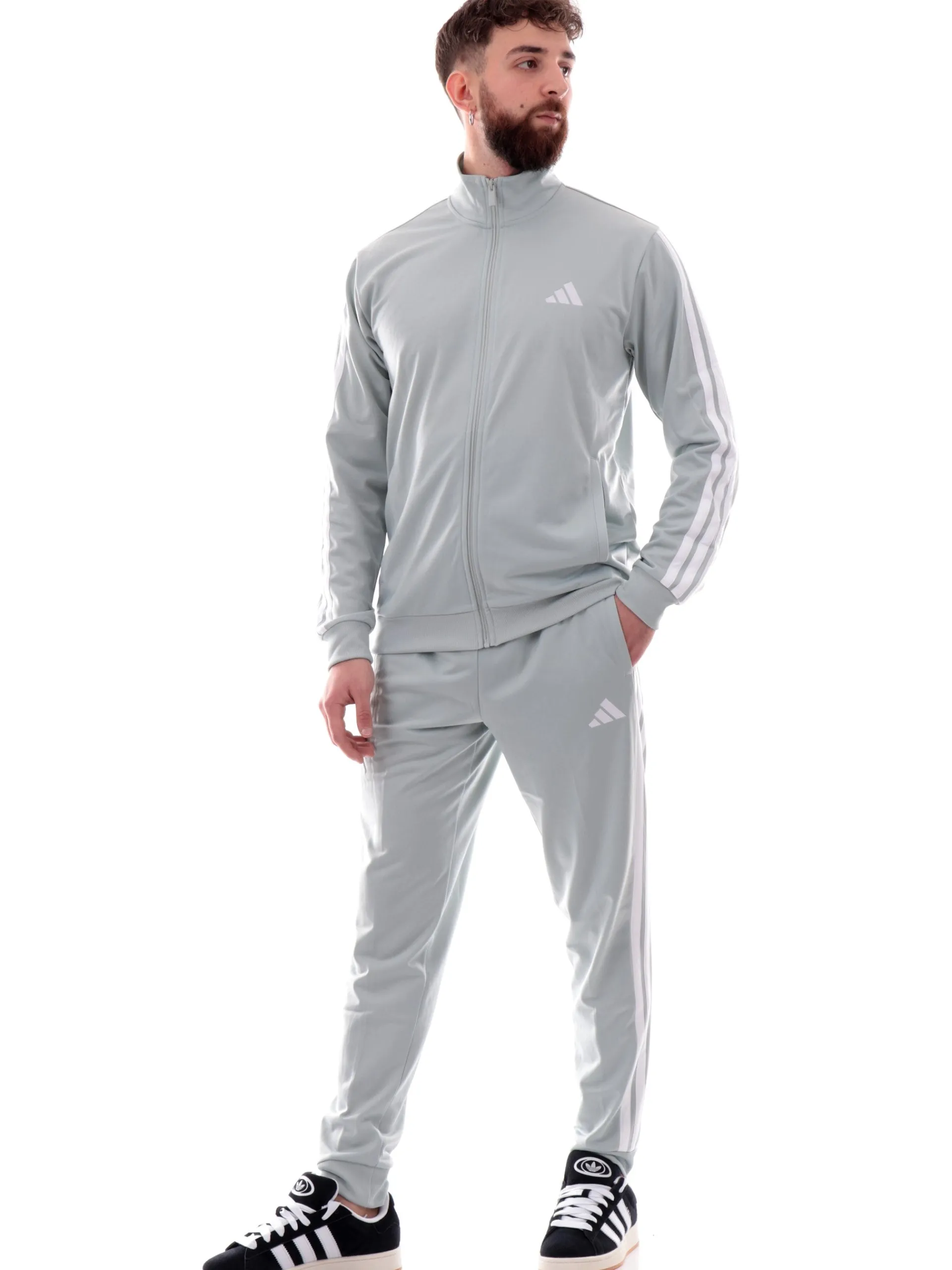 ADIDAS EQUIPMENT Tute*Tuta completa Adidas verde acqua 3Stripes da uomo con logo ricamato JC9208
