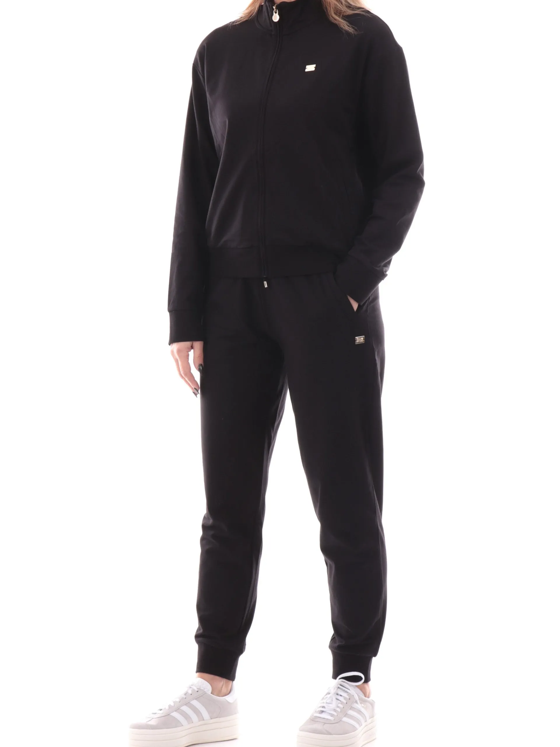EMPORIO ARMANI 7 Tute*Tuta completa Emporio Armani EA7 nera full zip da donna Gym 7W000085AF13135 UC001