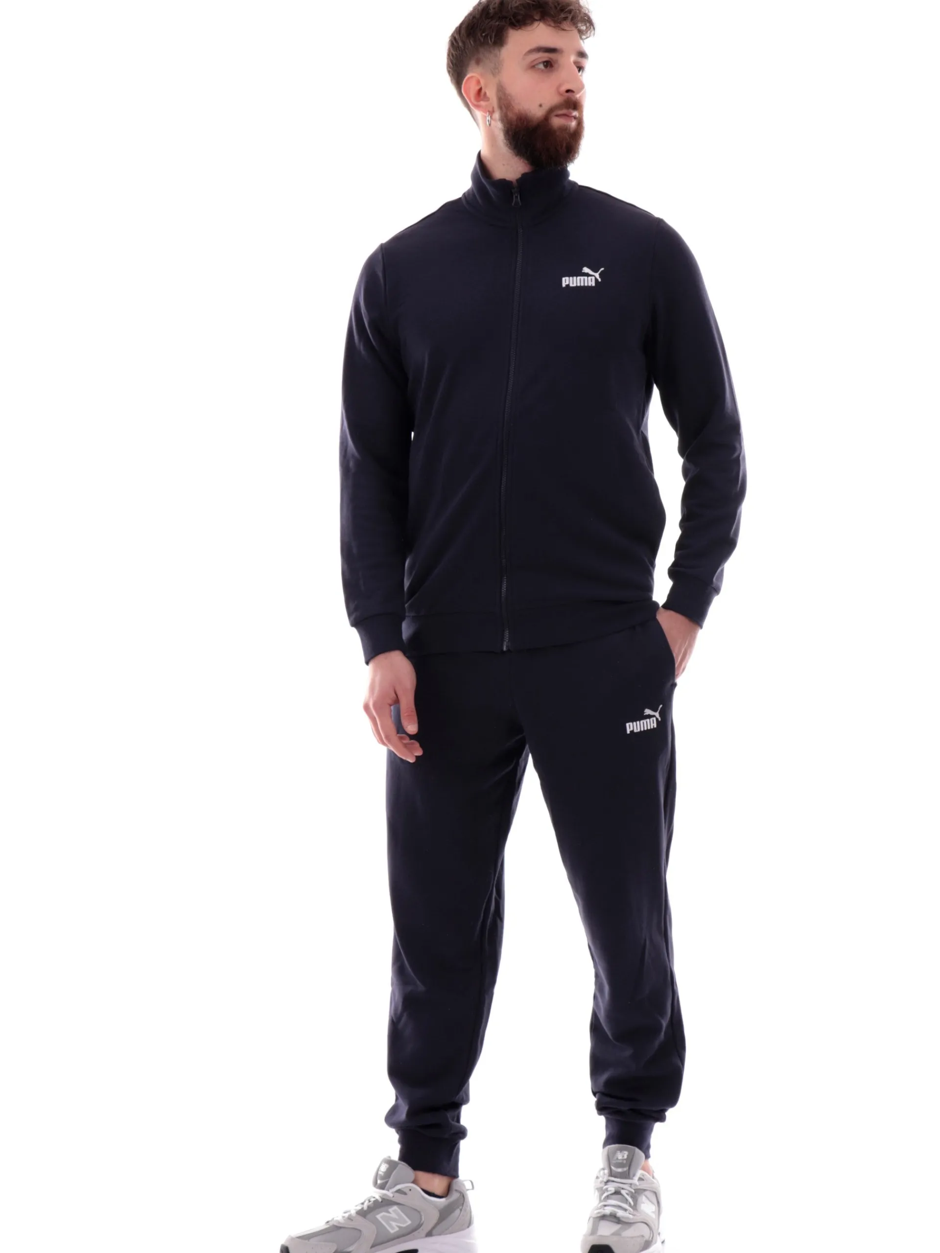 PUMA Tute*Tuta completa blu da uomo full zip Ess 684848