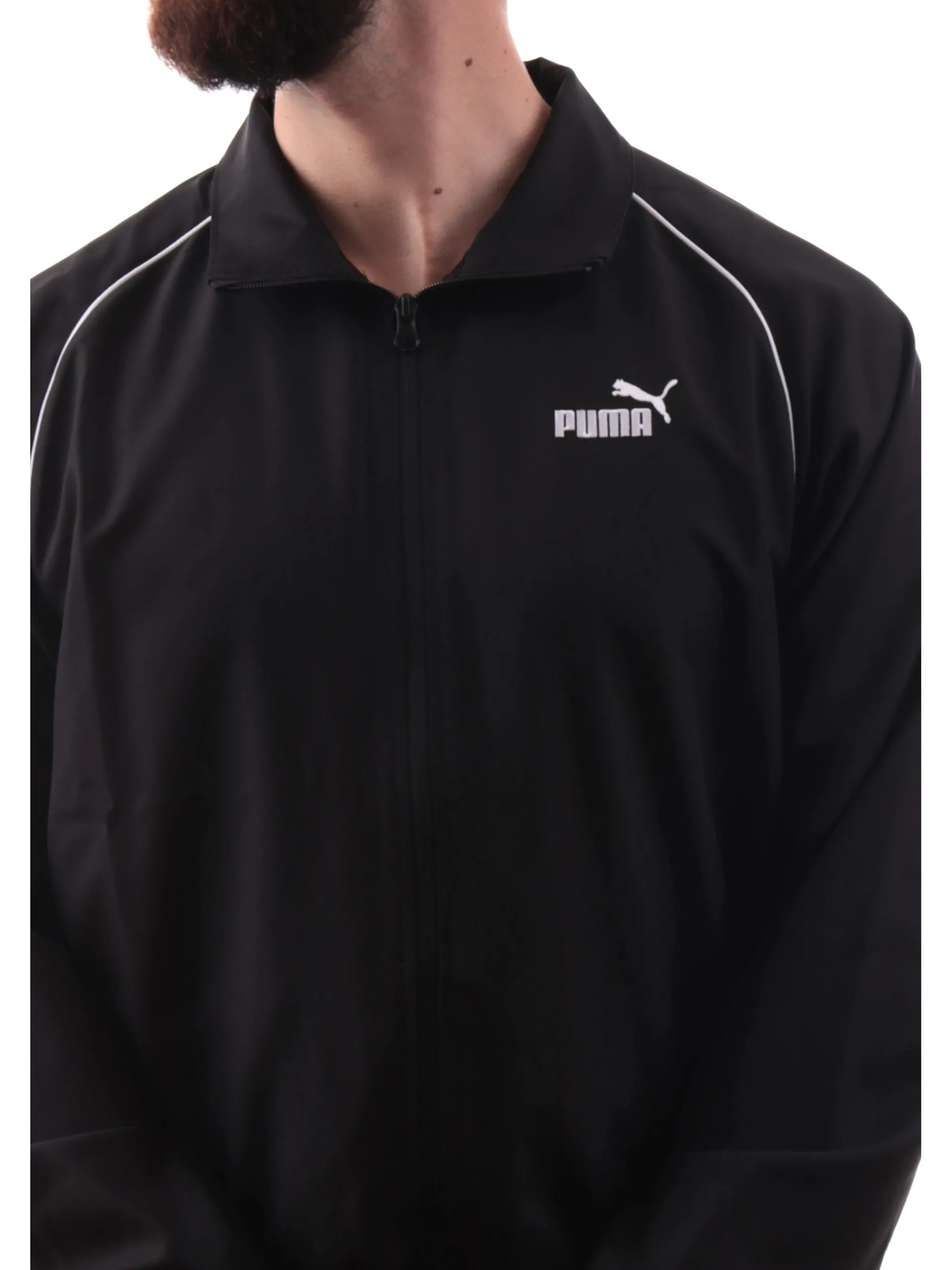 PUMA Tute*Tuta completa nera Woven Piping da uomo 684849