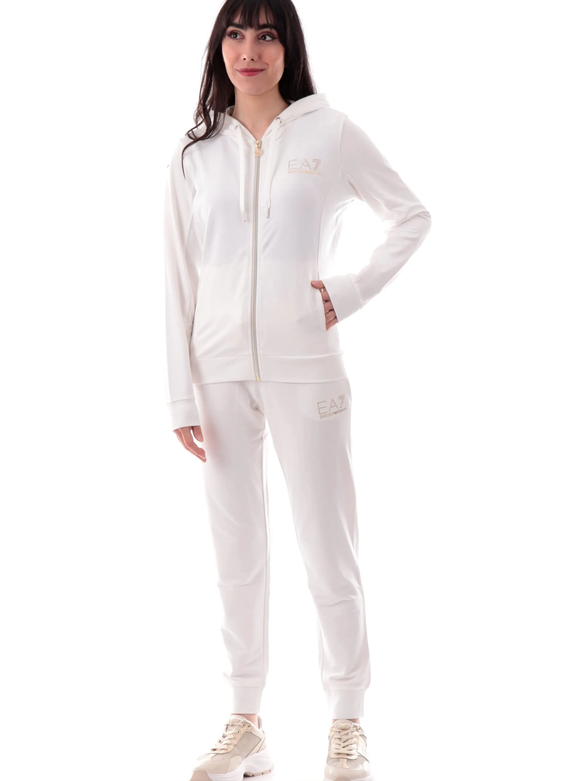 EMPORIO ARMANI 7 Tute*Tuta EA7 Emporio Armani bianca da donna Gym 8NTV51TJ9RZ U0005