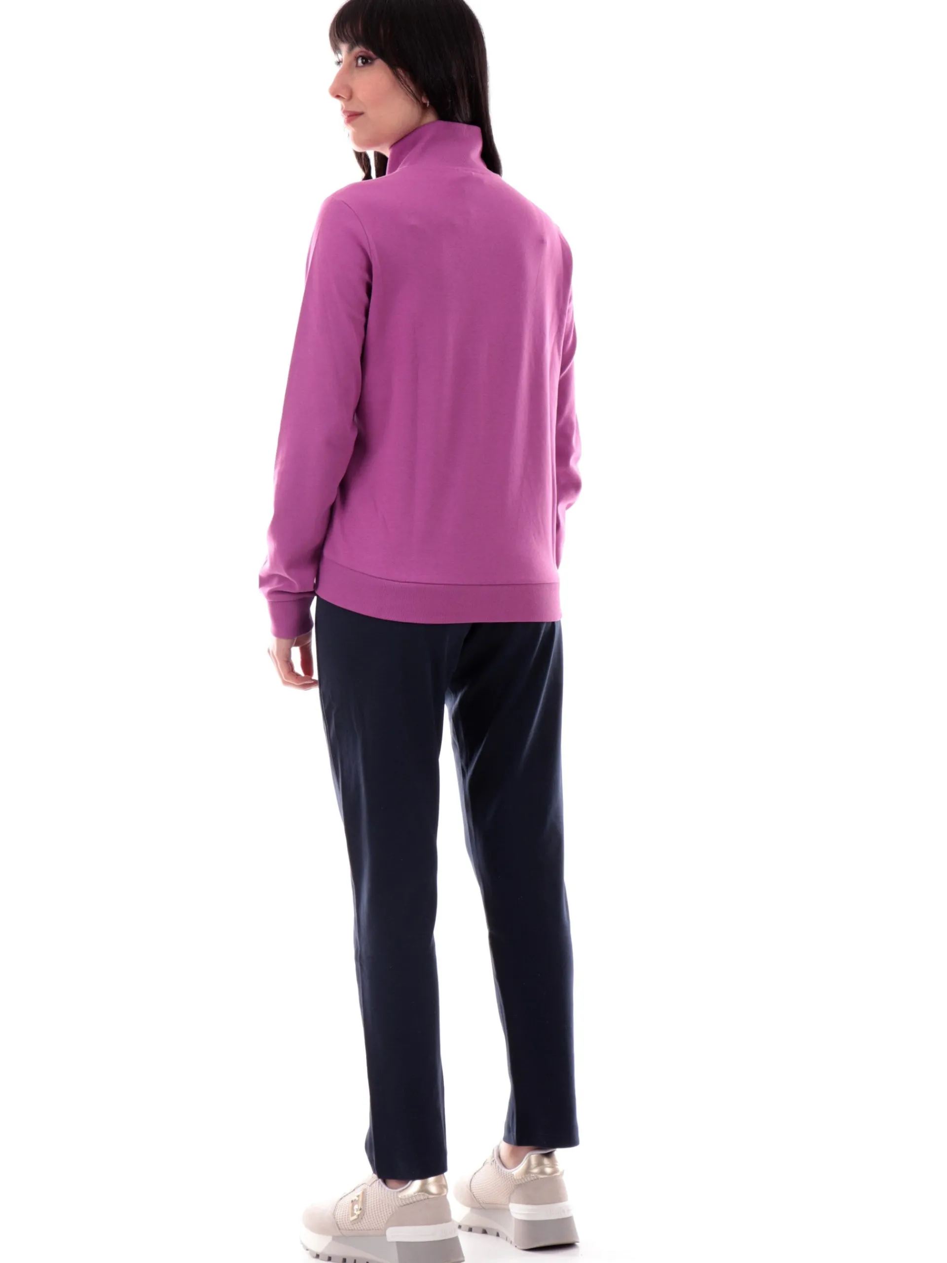 FREDDY Tute*Tuta fucsia e nera da donna full zip logo con glitter S25WTRK2