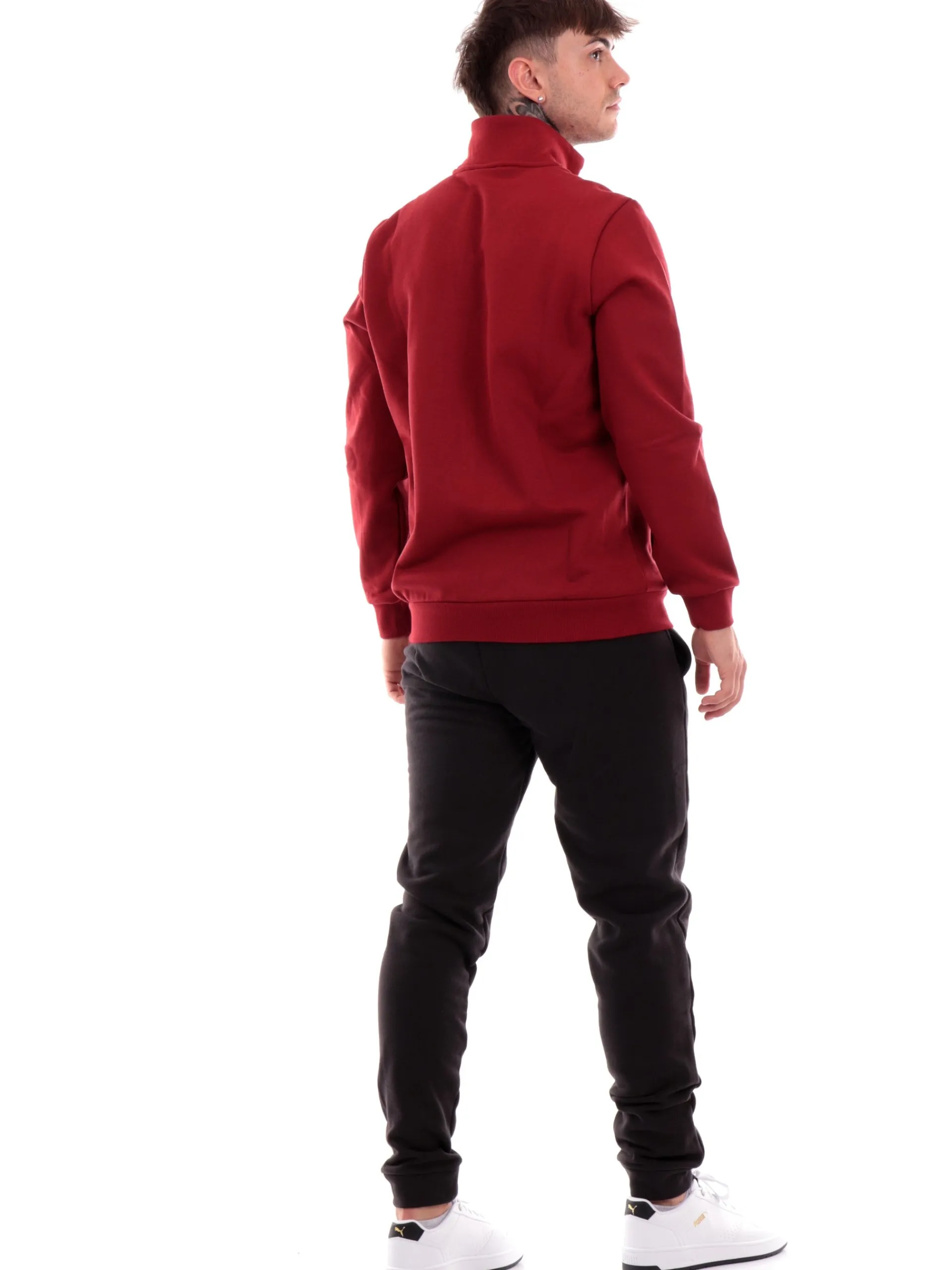 PUMA Tute*Tuta da uomo rossa e nera full zip 585841