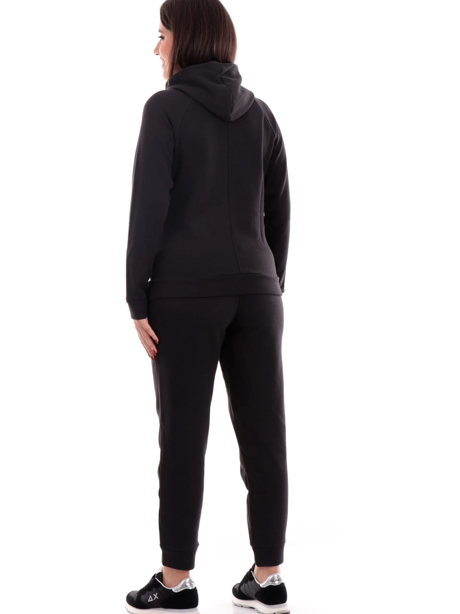 PUMA Tute*Tuta nera e bianca da donna full zip con cappuccio Classic 683035
