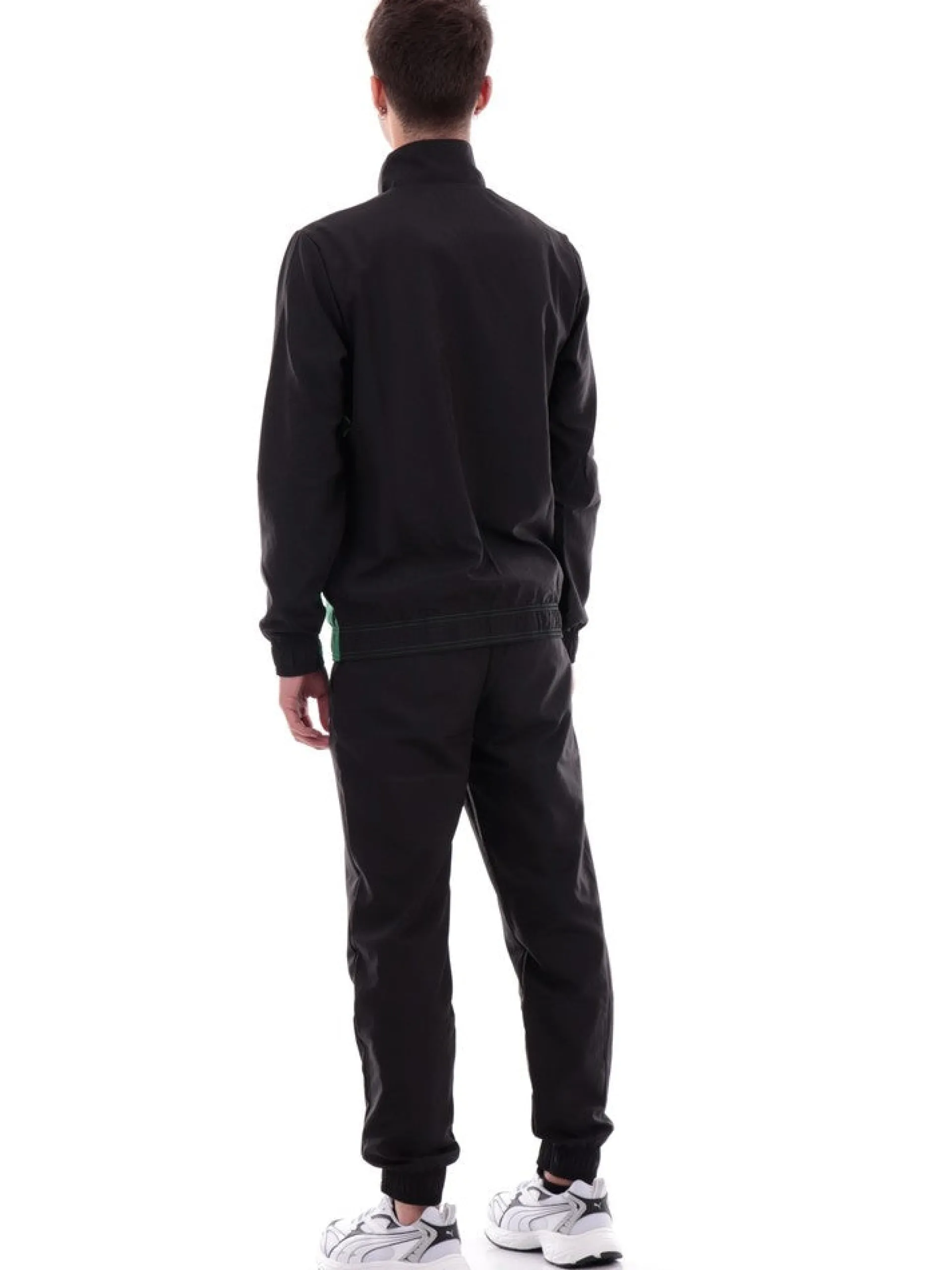 PUMA Tute*Tuta Uomo nera bicolore verde e nera 67888