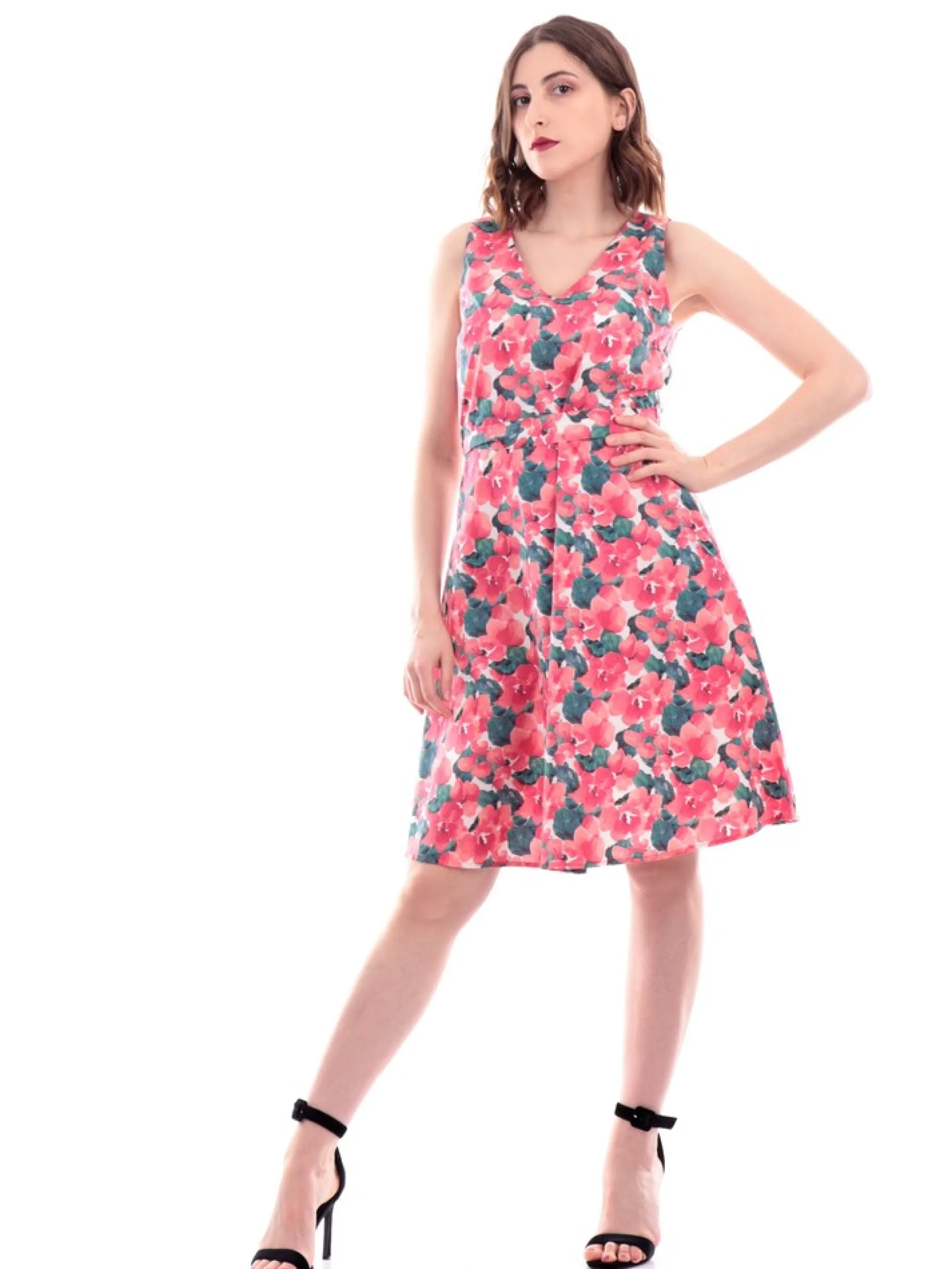 ANIS Vestiti*Vestito a fantasia con fiori rosa da donna 2231187