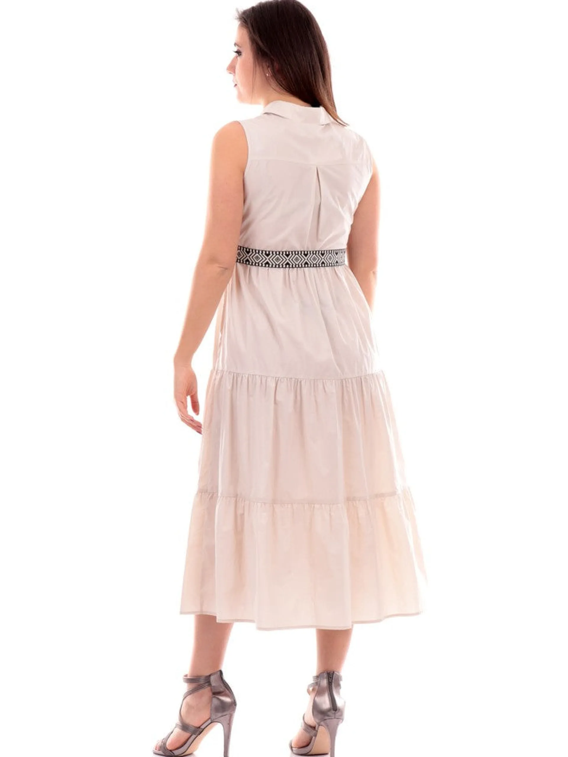 ANIS Vestiti*Vestito beige da donna balze 2431100
