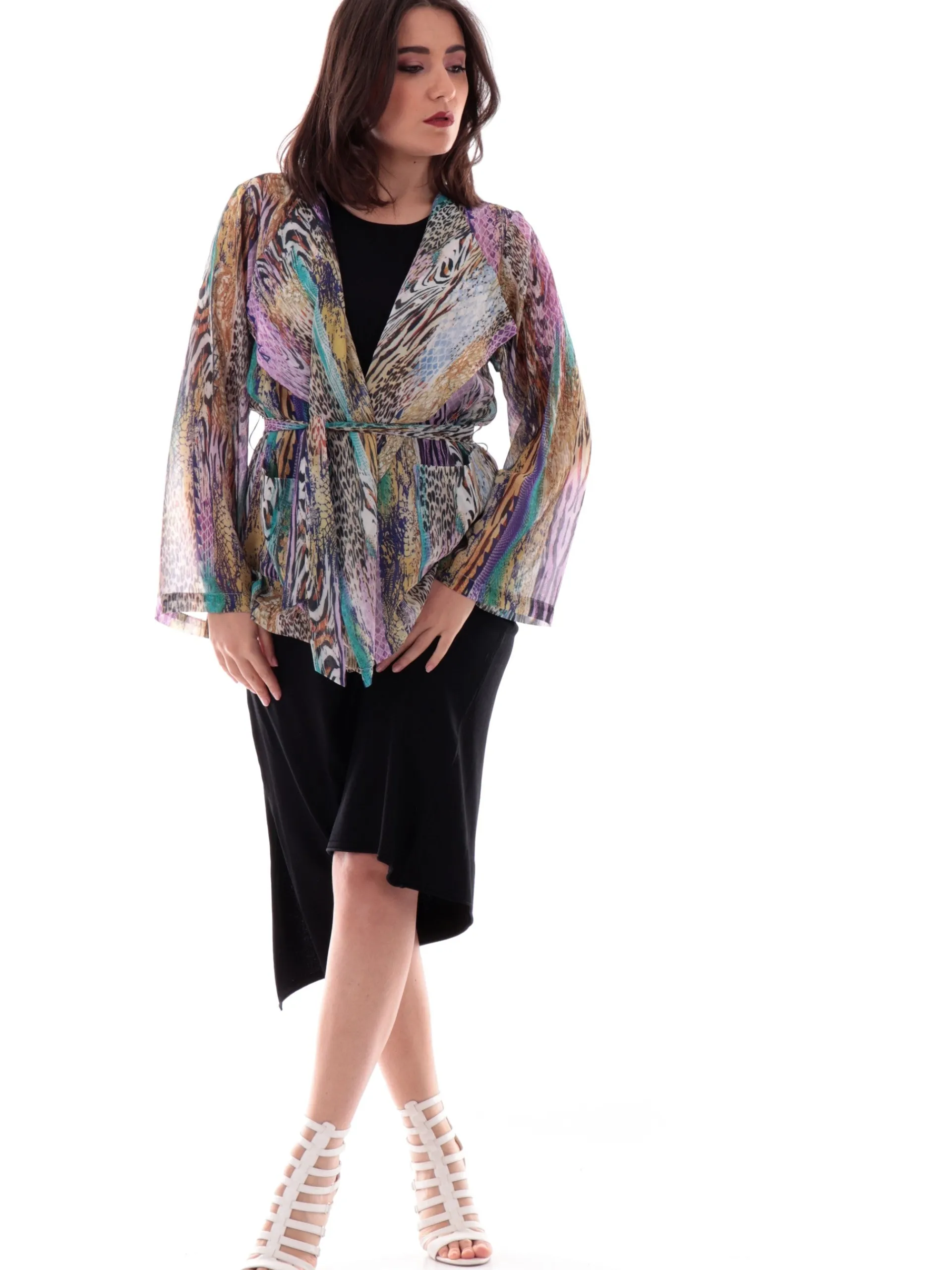 ANIS Vestiti*Vestito nero vestibilità morbida da donna con bretelle 251W6030