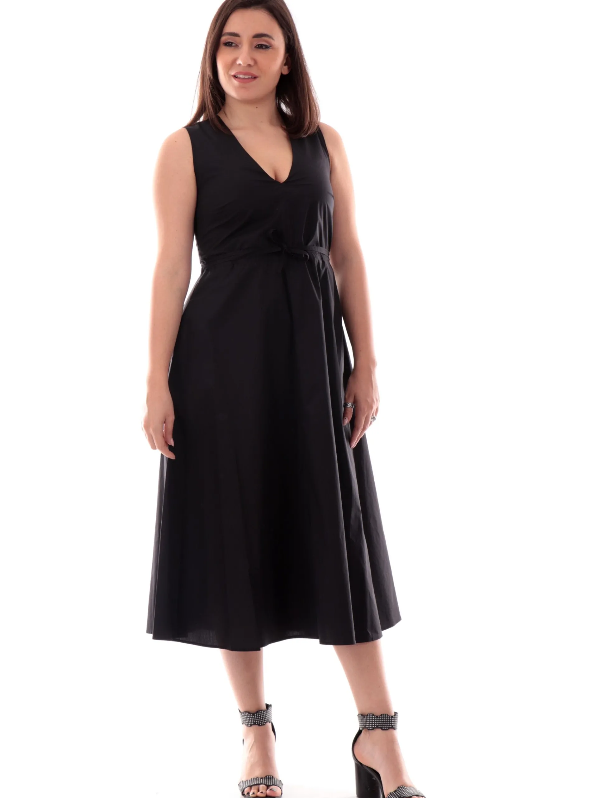 ANIS Vestiti*Vestito White nero da donna Scollo a V svasato 251C1282 029