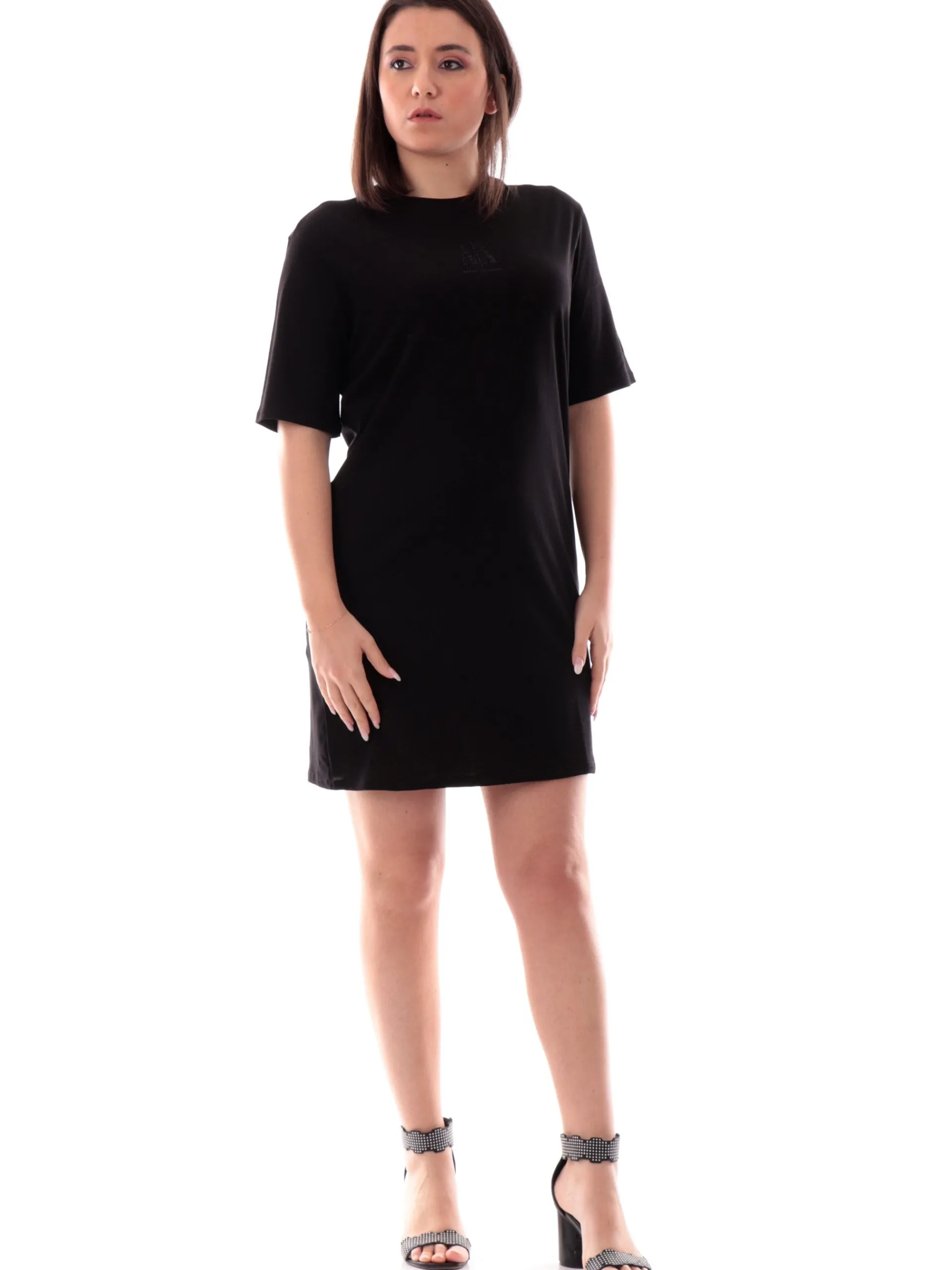 ARMANI EXCHANGE Vestiti*Vestito AX nero da donna con logo AX strass XW000825AF10356