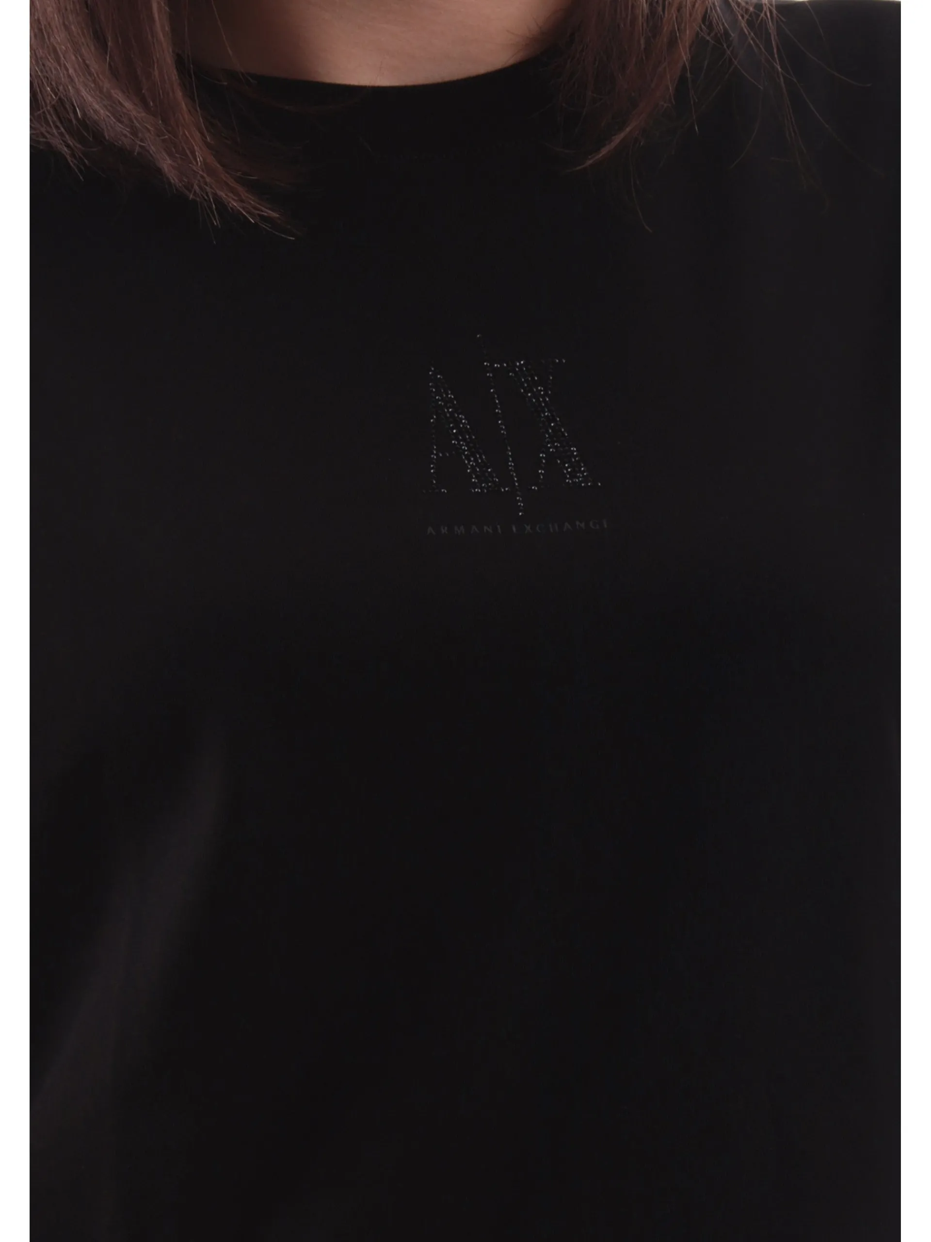 ARMANI EXCHANGE Vestiti*Vestito AX nero da donna con logo AX strass XW000825AF10356