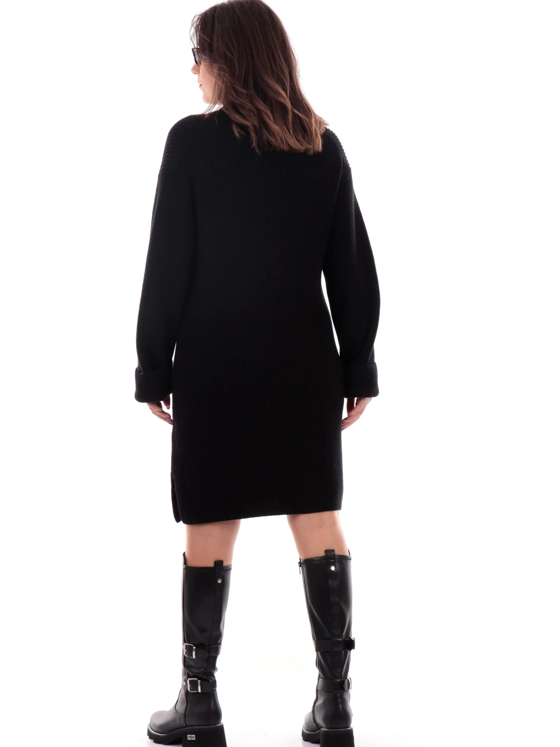 CALVIN KLEIN Vestiti*Vestito collo alto nero da donna Chunky Loose J20J224662
