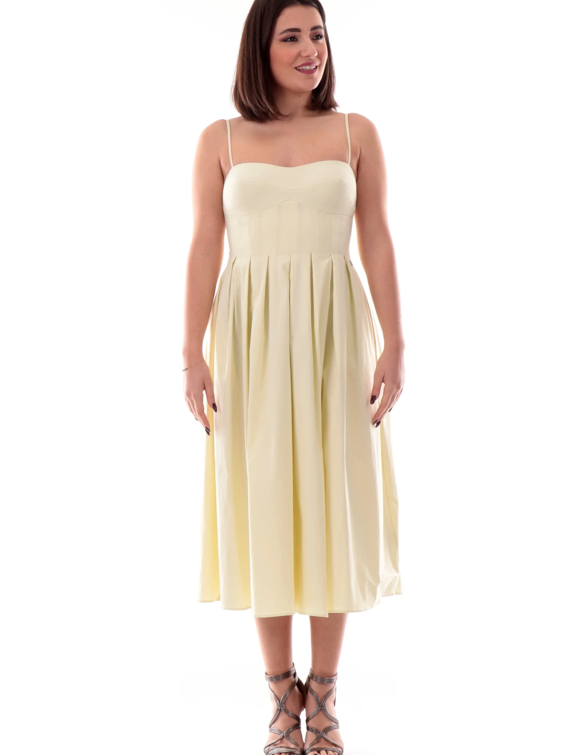 GUESS Vestiti*Vestito cerimonia giallo da donna Bria W5GK61WGMR2
